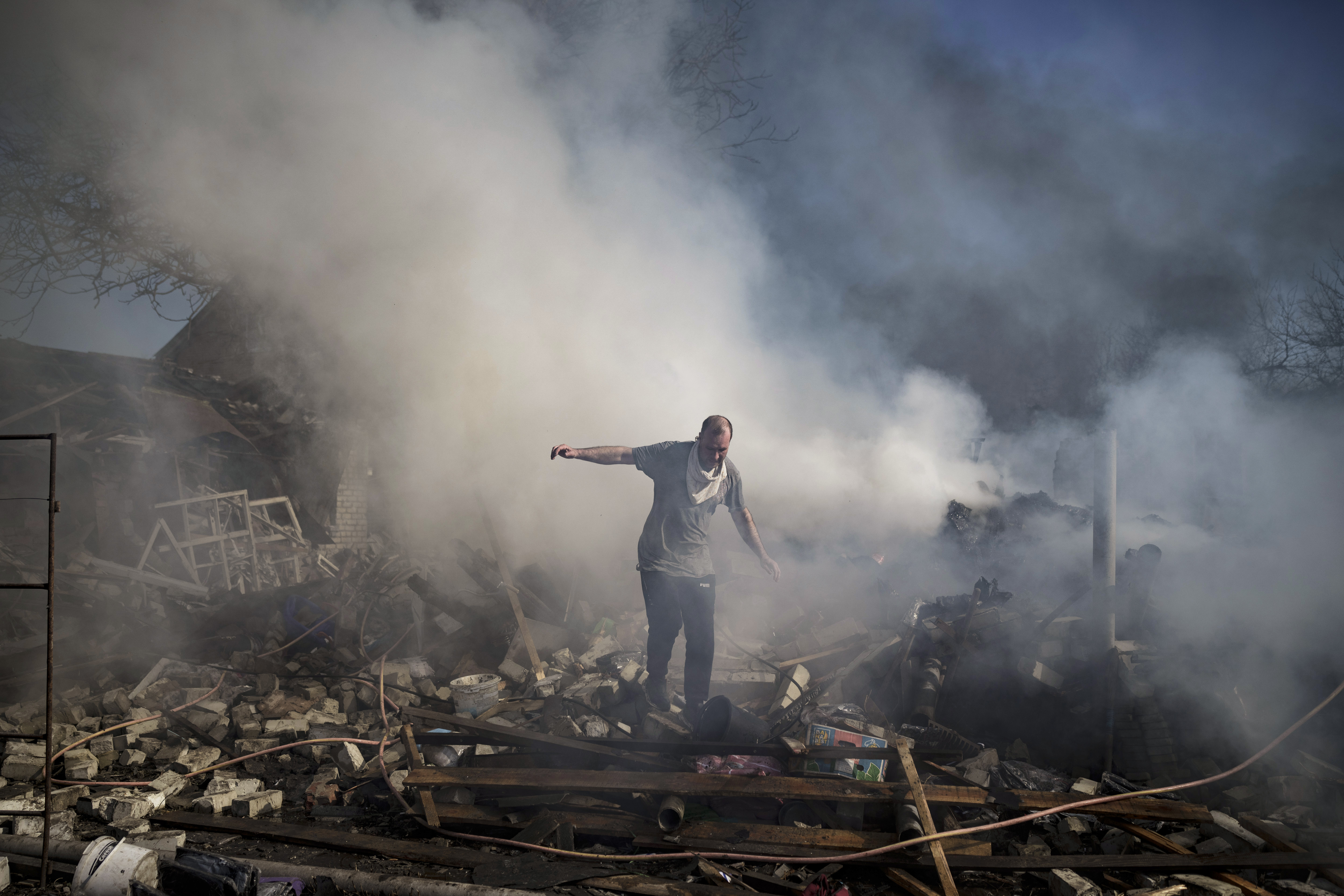Kharkiv, a region of Ukraine that borders Russia, has been rocked by weeks of shelling