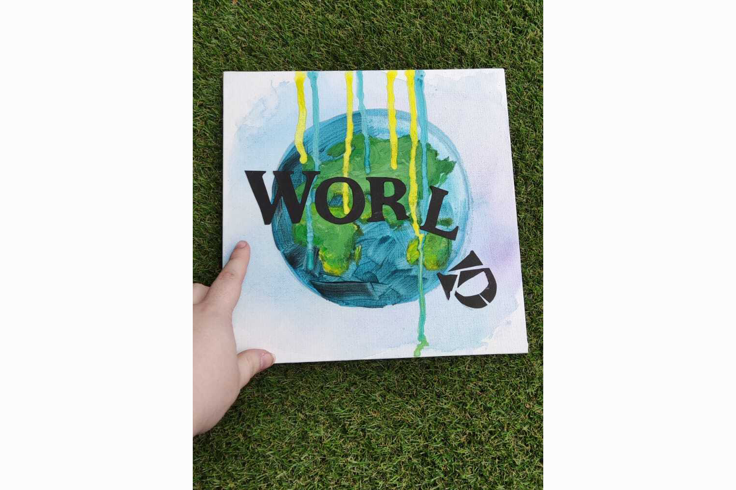 An anti-war painting by Tatyana* describes a feeling that the world has changed forever and that it is vanishing [Courtesy of the interviewee]