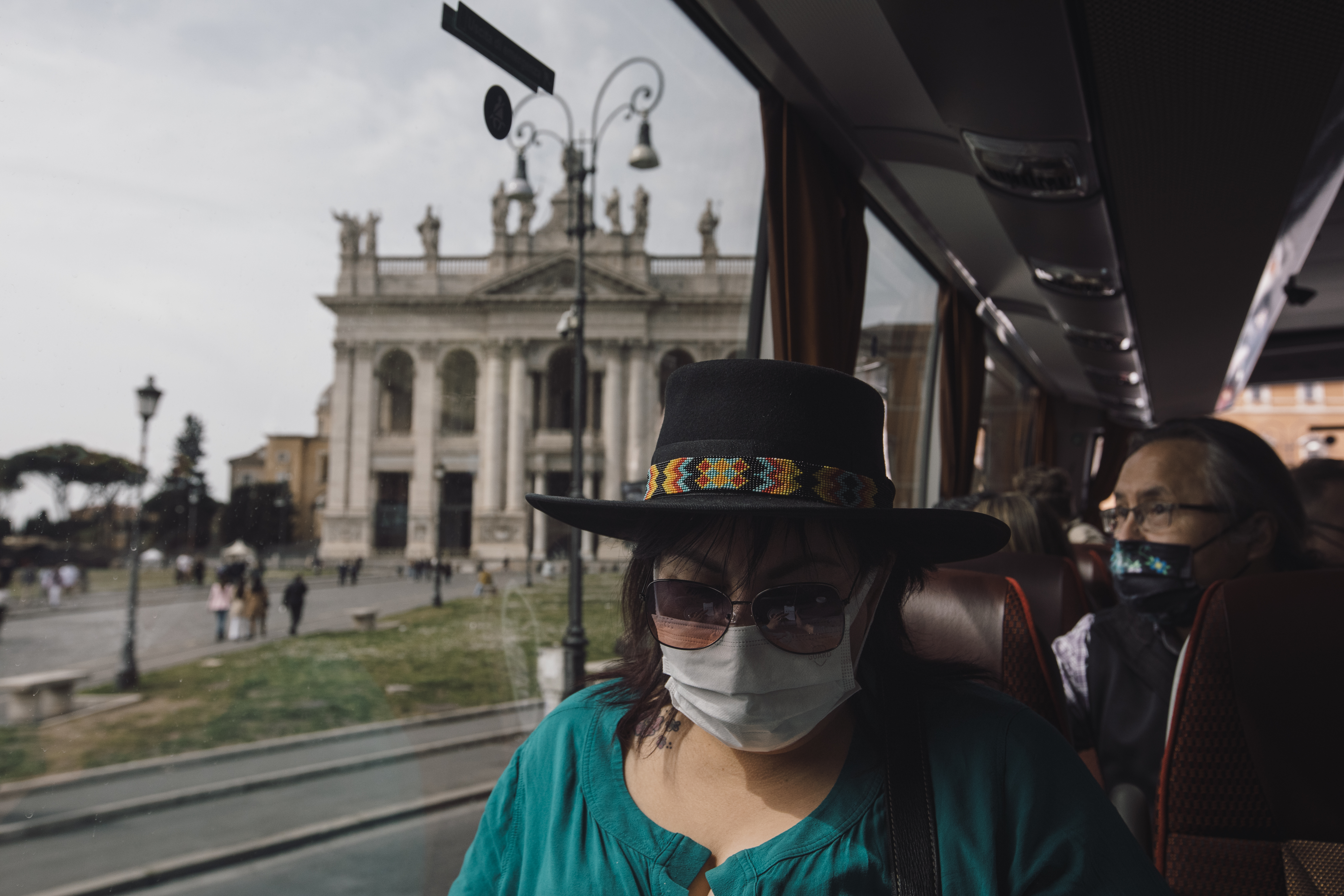 Indigenous delegates arrive in Rome, Italy on March 27, 2022