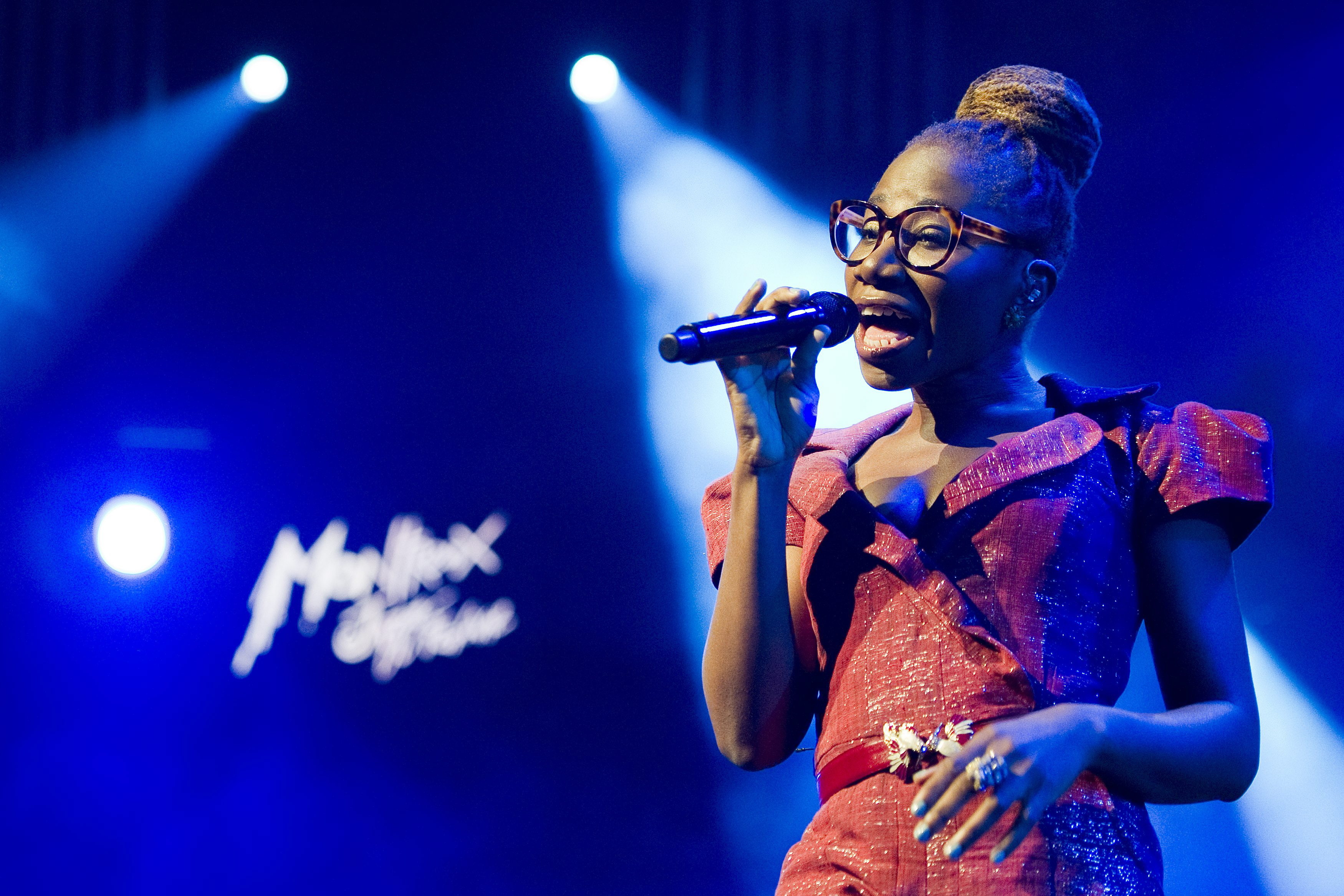 Nigerian singer Asa performs on the Stravinski Hall stage during the 45th Montreux Jazz Festival, in Montreux, Switzerland, 12 July 2011.