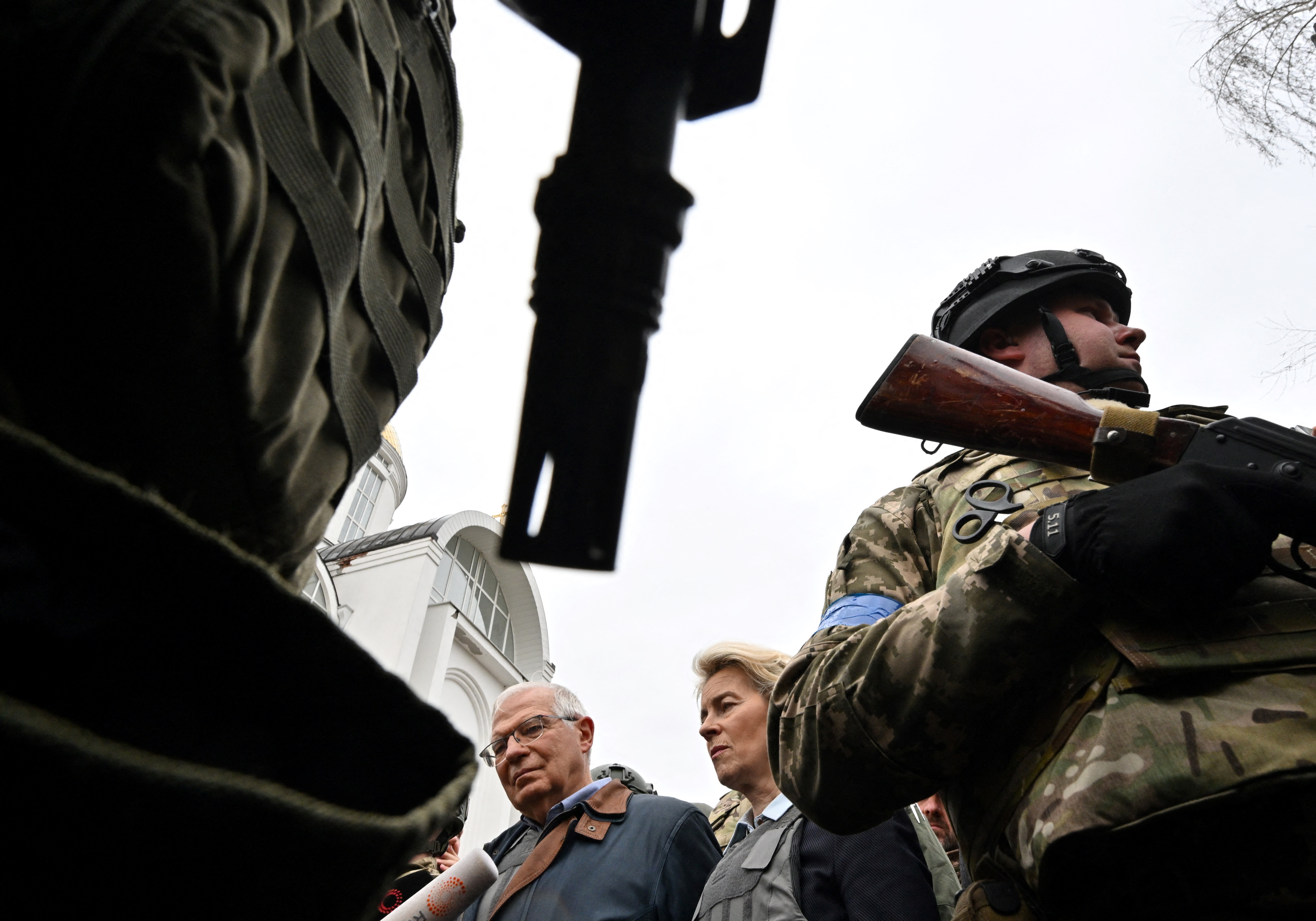 Von der Leyen said she had seen with her own eyes on Friday the destruction in the town of Bucha near Kyiv