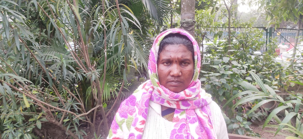 Mainomoti Soren in her village in West Bengal, India
