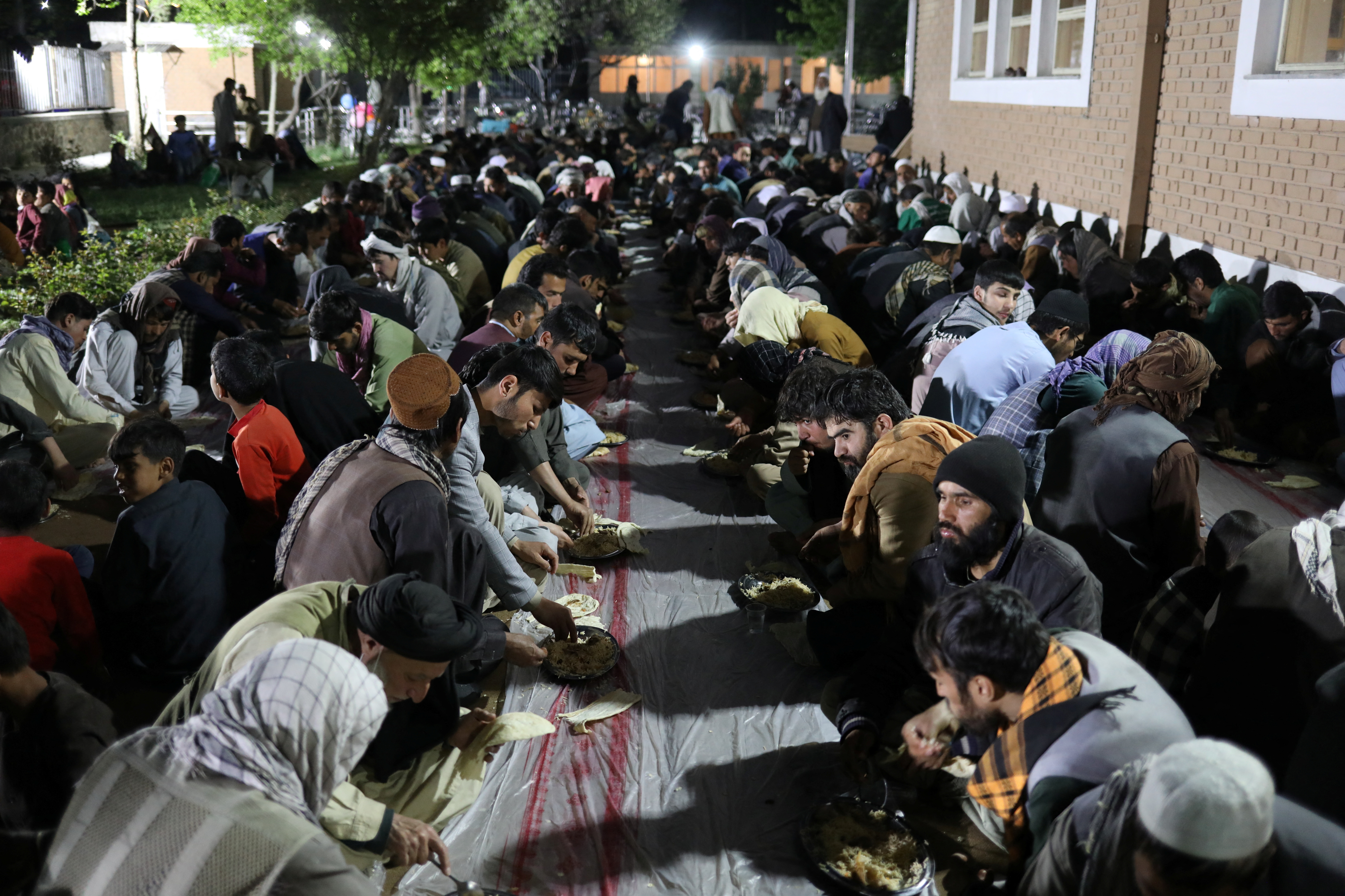 Afghan people break their fast during the holy month of Ramadan in Kabul