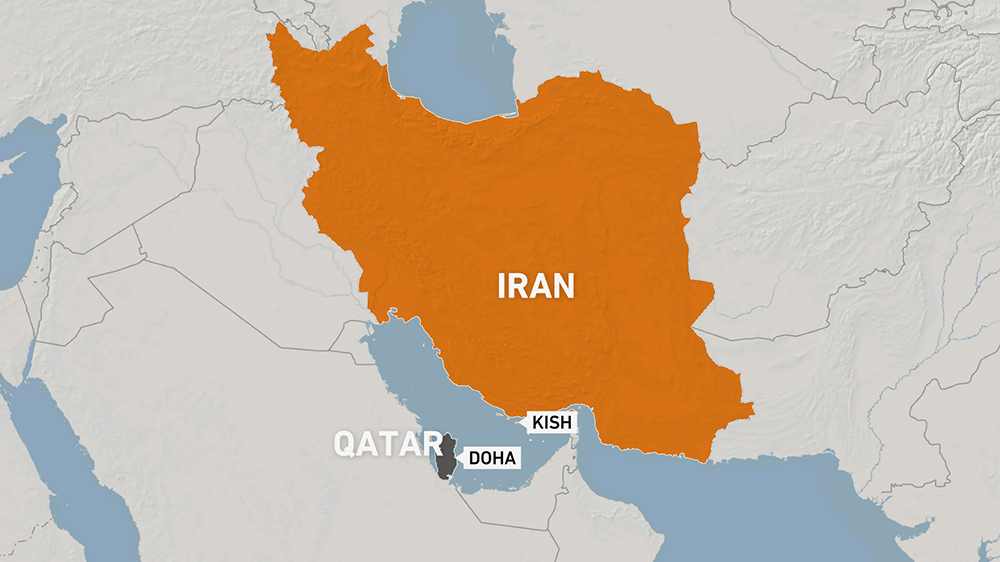 Map of Kish, Iran