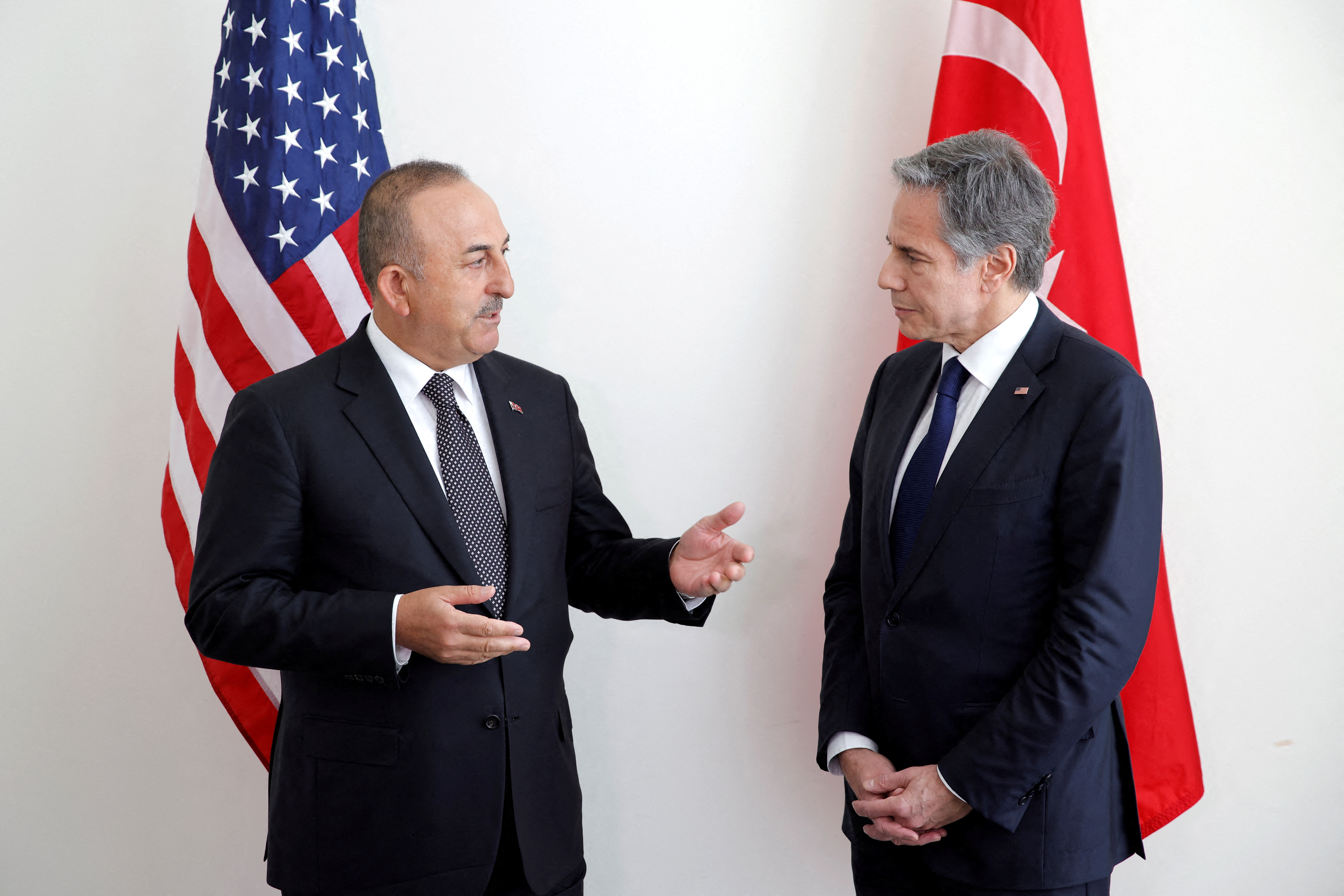Antony Blinken meets with Mevlut Cavusoglu at UN headquarters in New York
