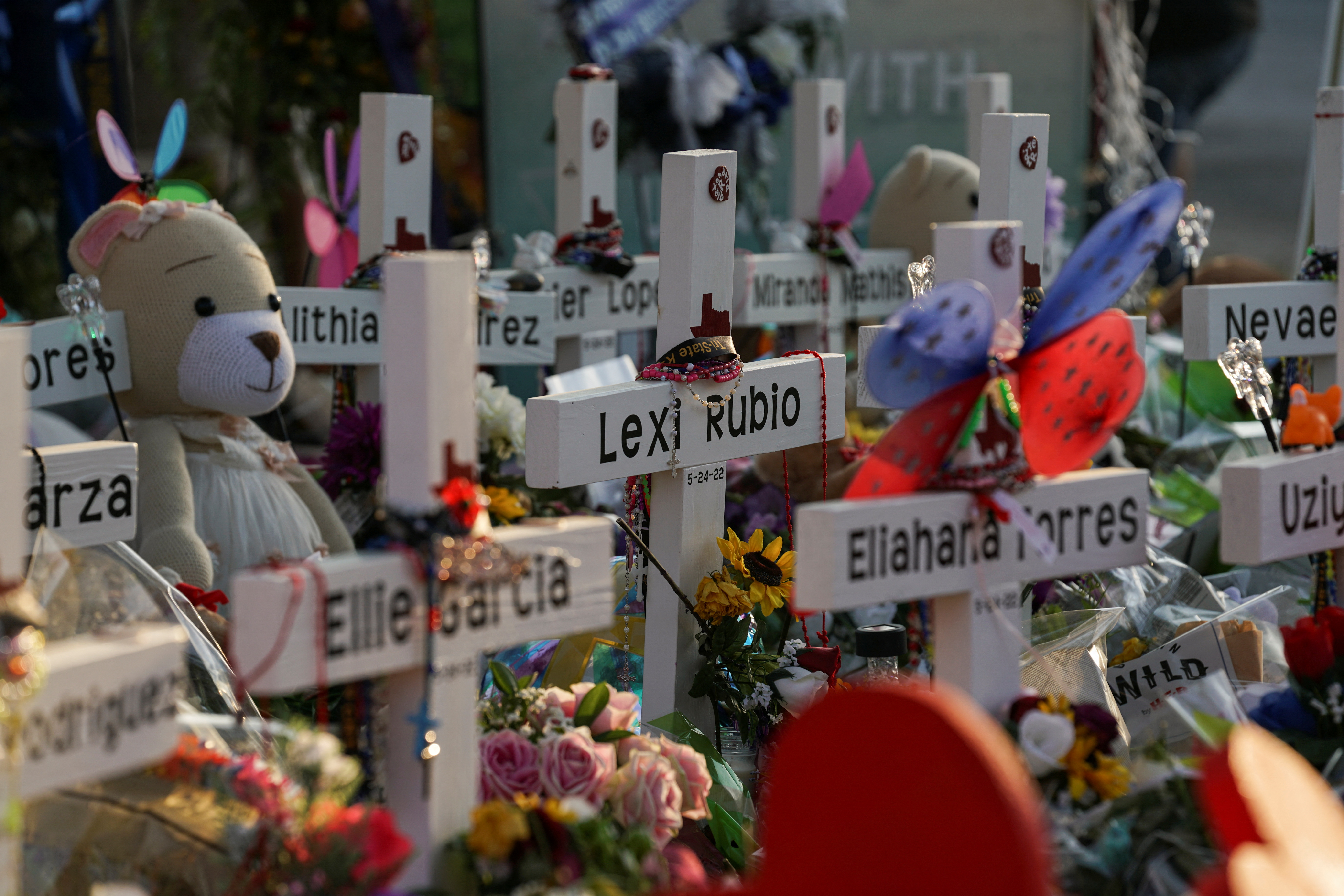 Flowers, toys and other objects remember victims of Uvalde school shooting