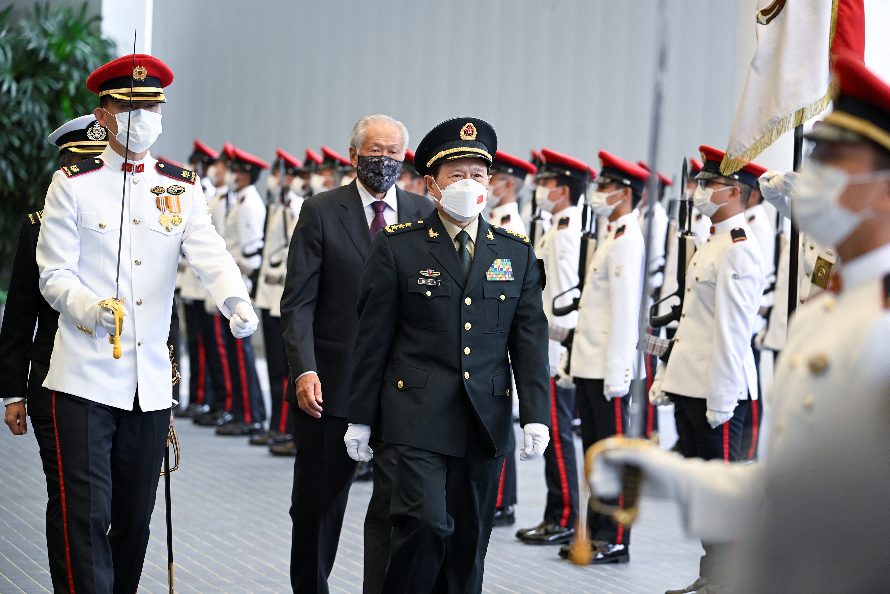 China's State Councilor and Defence Minister General Wei Fenghe arrives in Singapore for the Shangri-La Dialogue