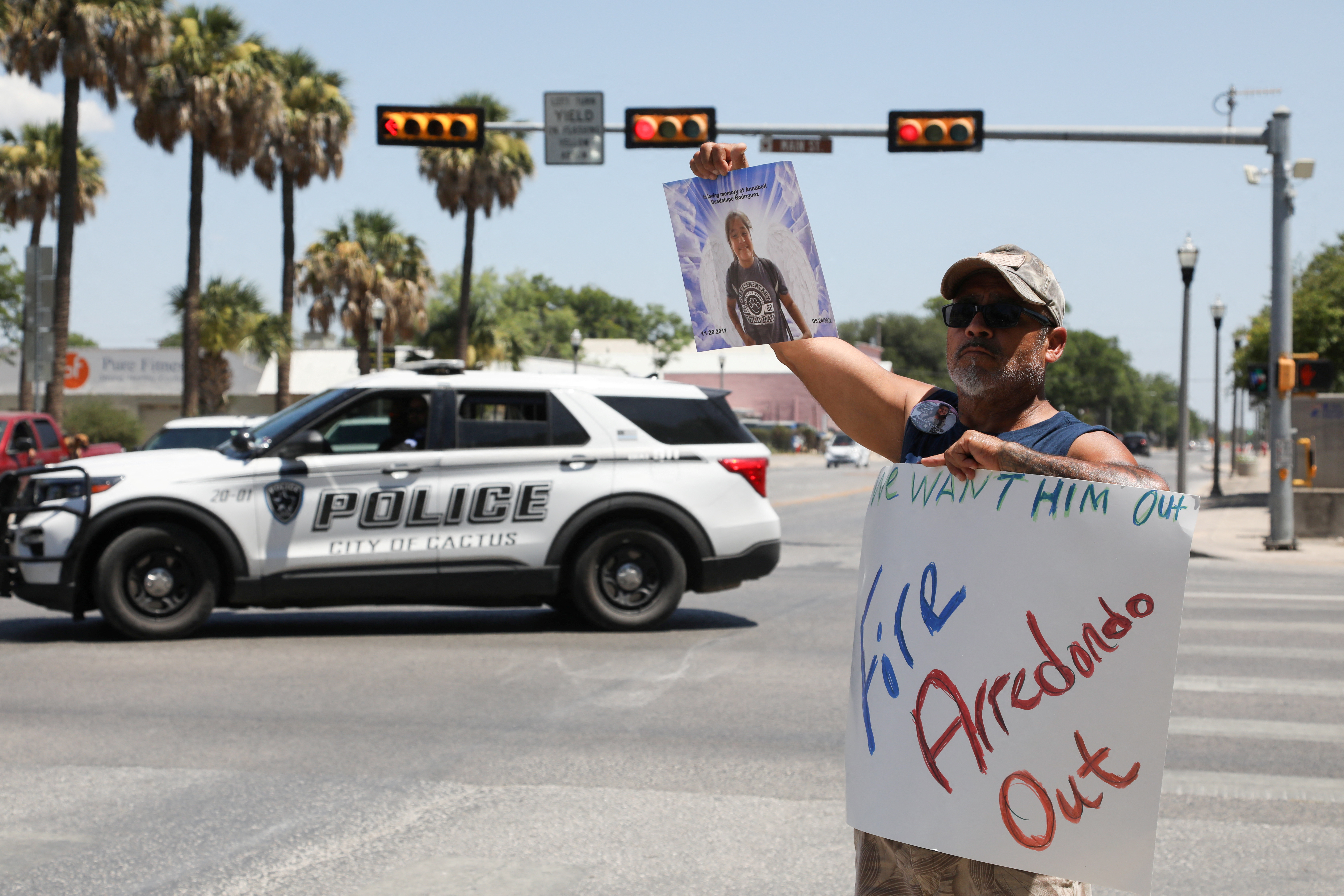 Father protest