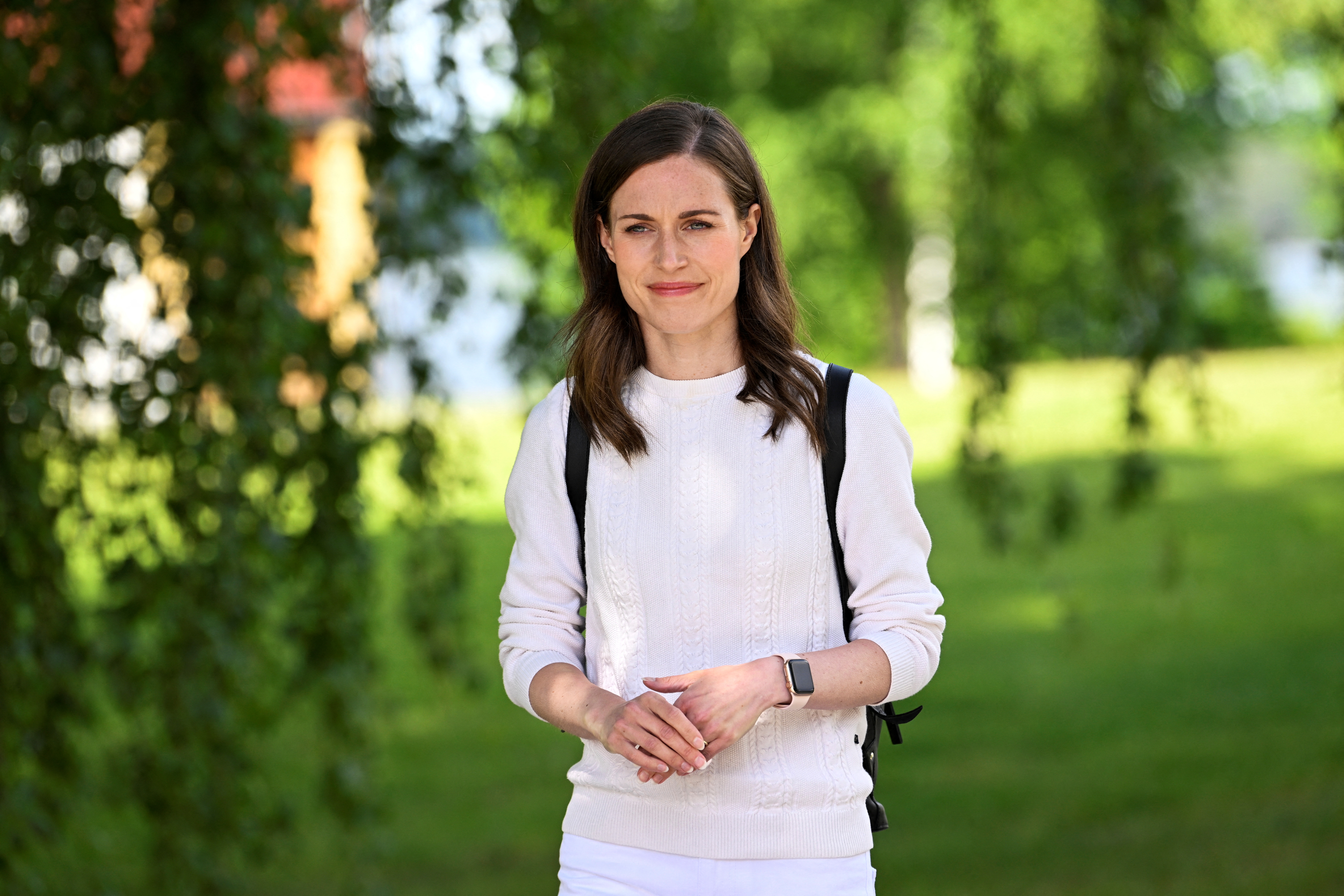 Finland's Prime Minister Sanna Marin attends SAMAK summit, Co-operation Committee of the Nordic Social Democratic parties, in Stockholm, Sweden