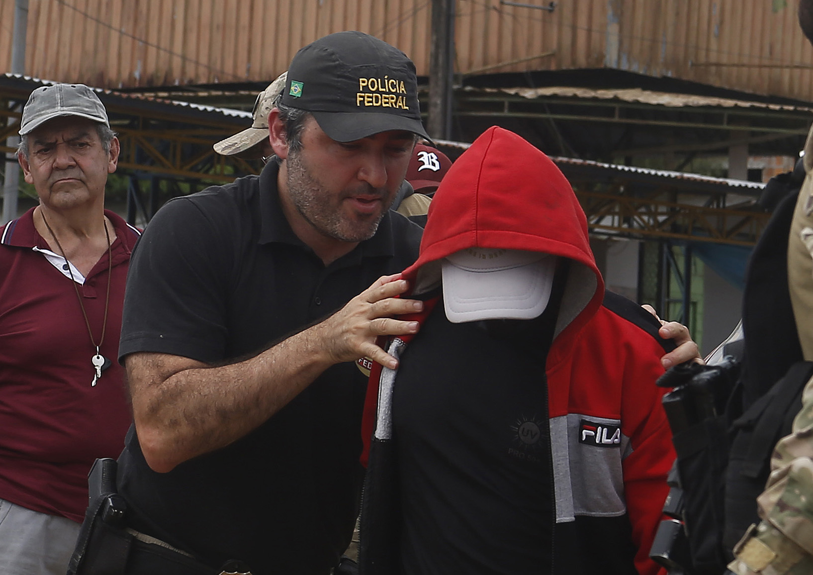 Suspect being apprehended