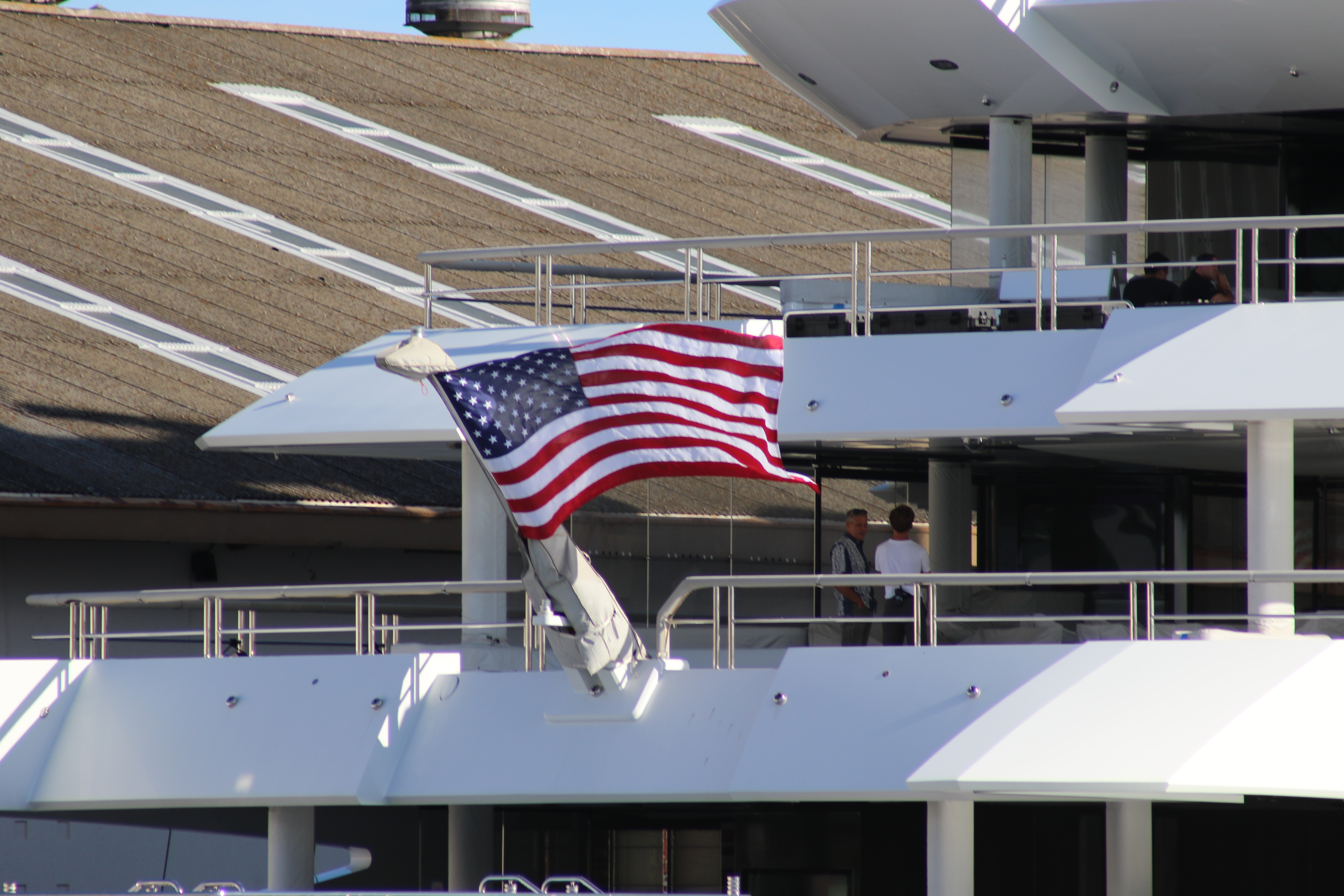 The superyacht Amadea moored in Honolulu on Thursday, June 16, 2022