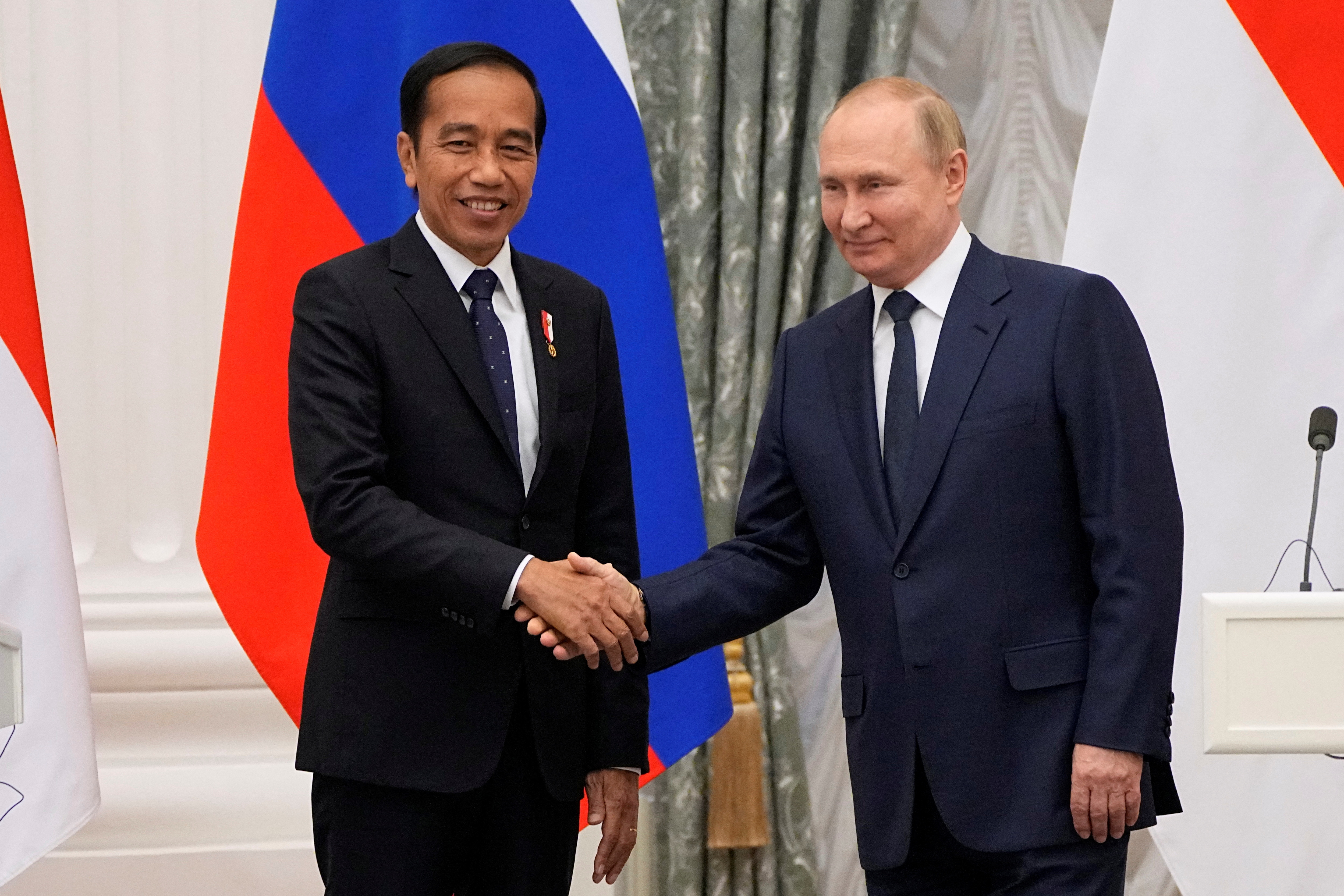 Indonesian President Widodo expressed appreciation to Russian leader Putin for security guarantees for food and fertiliser supplies from Ukraine and Russia