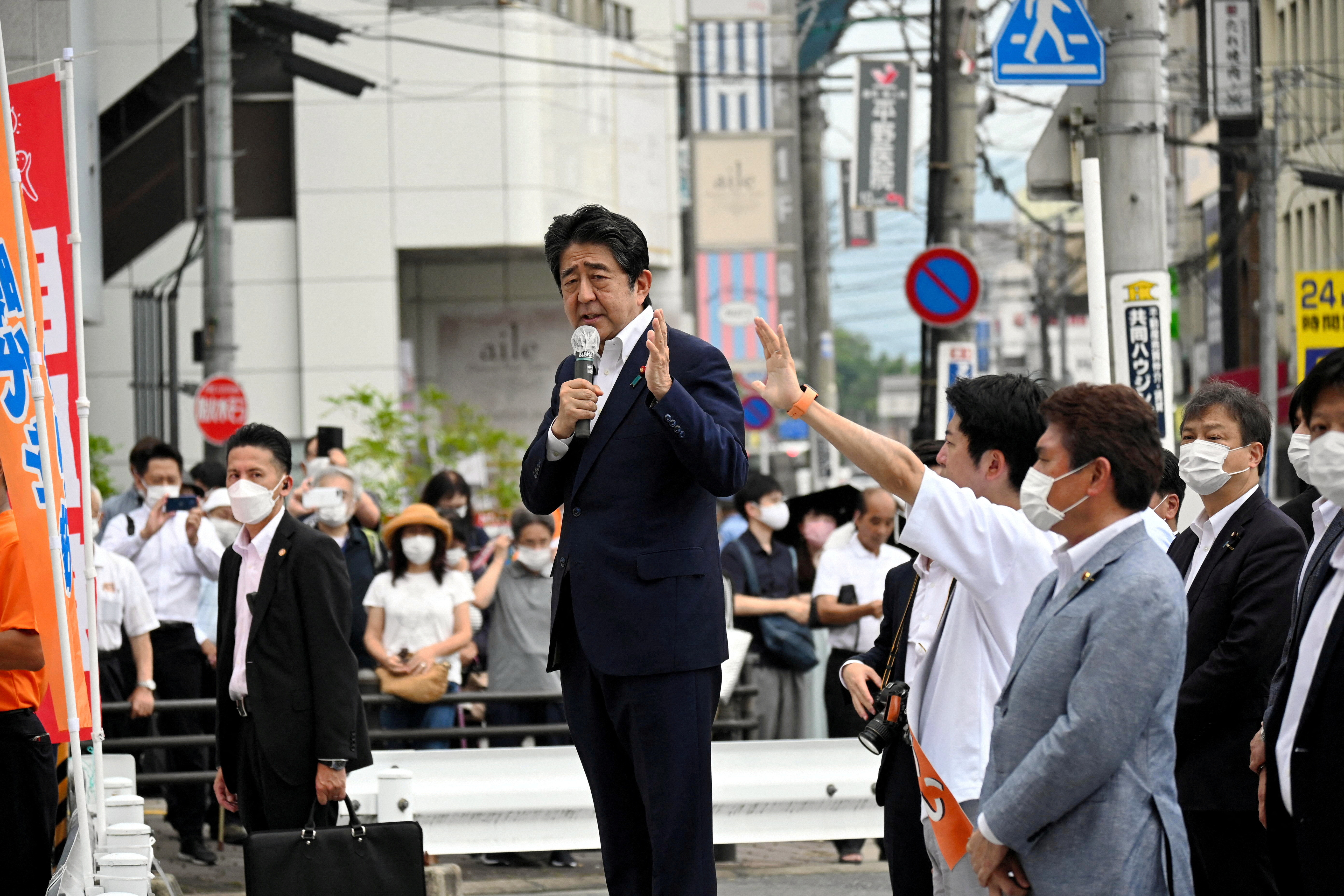 Former Japanese Prime Minister Shinzo Abe was speaking at a campaign event on a Nara street when he was shot