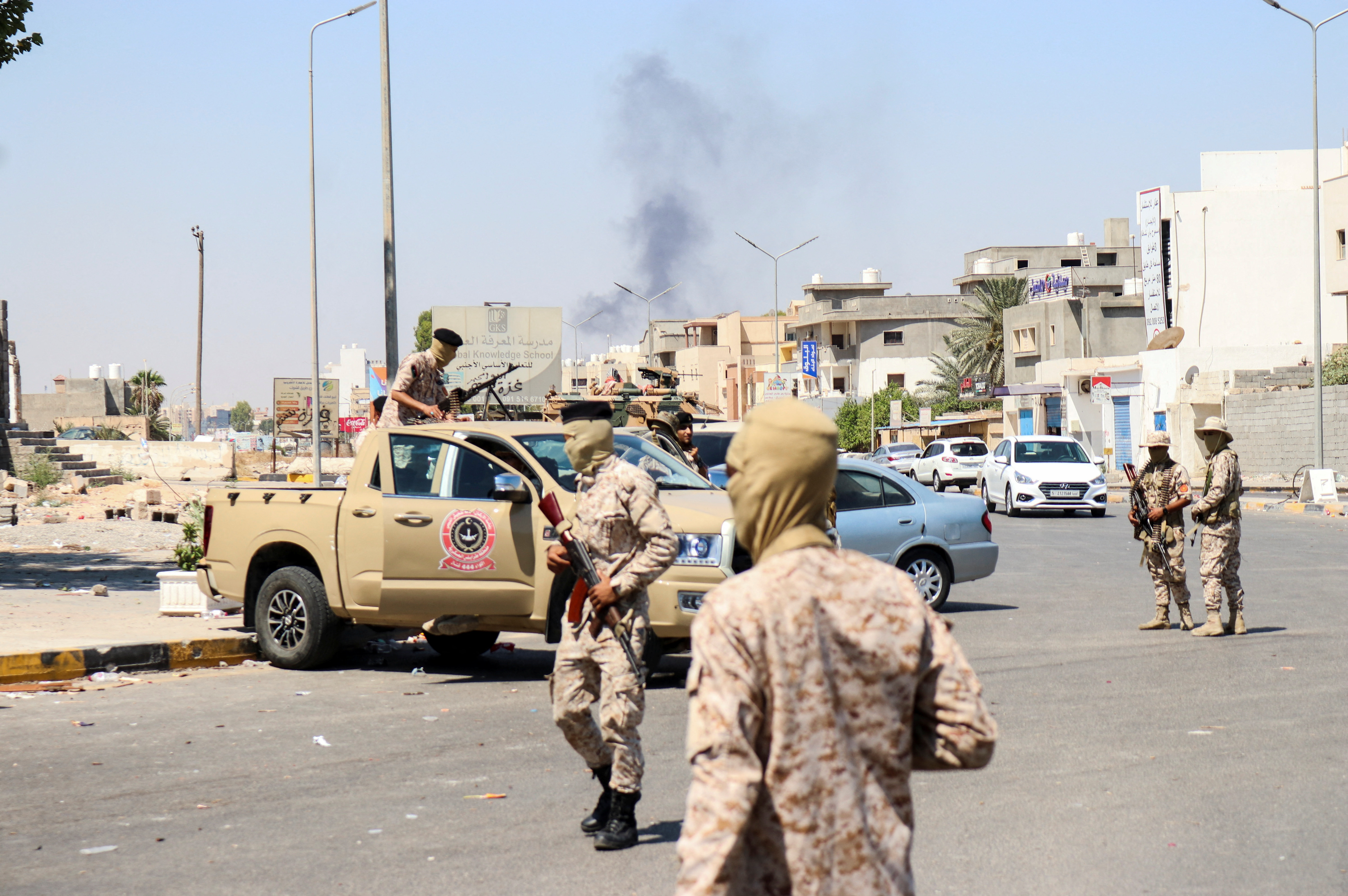 Members of the Libyan armed unit