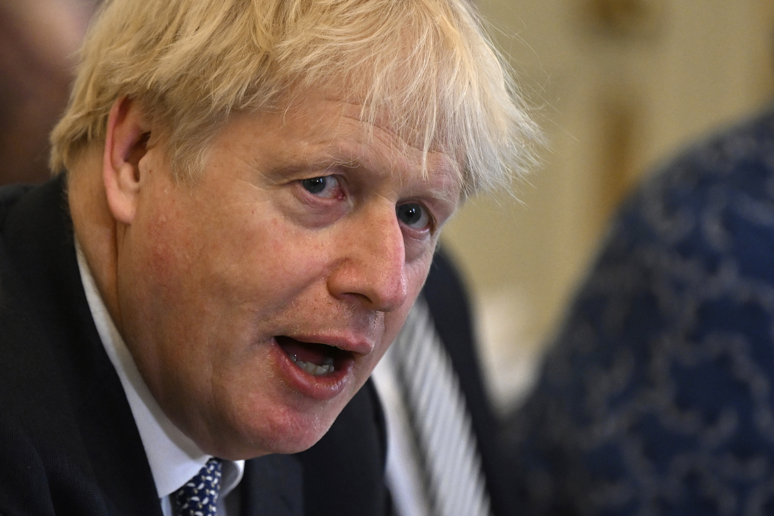 Boris Johnson speaks to lawmakers.