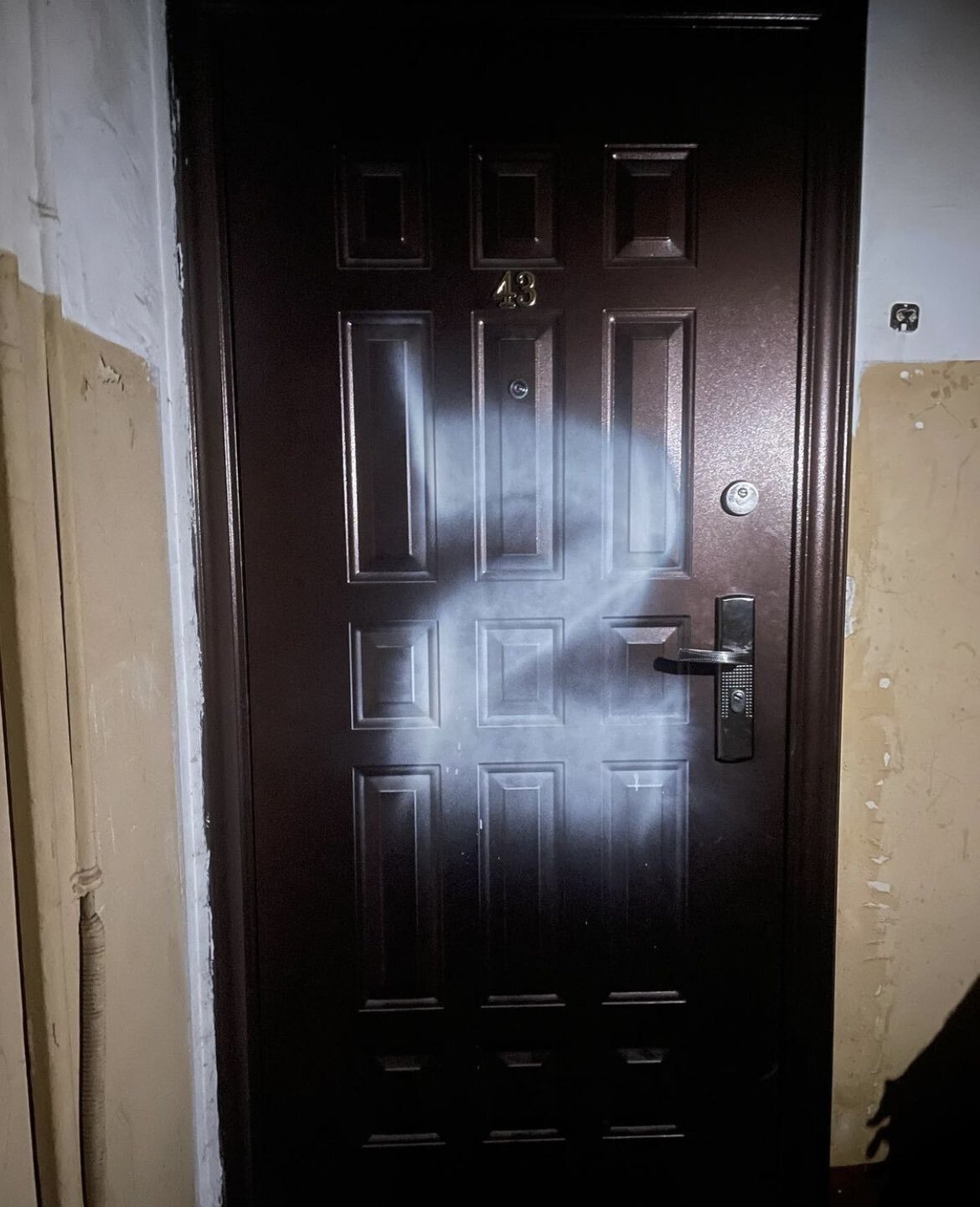 Anton Dolin posted this image of his apartment door on Instagram, soon after the war began