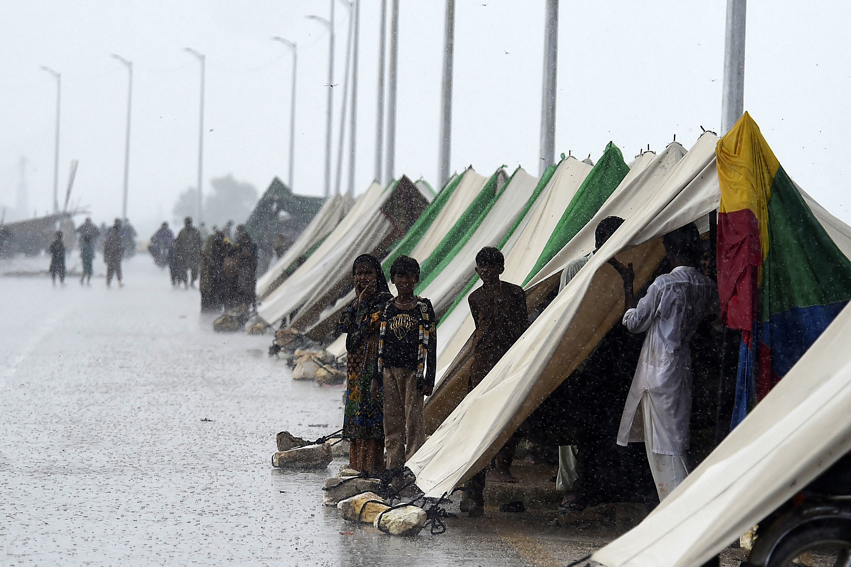 People who fled their flood hit homes