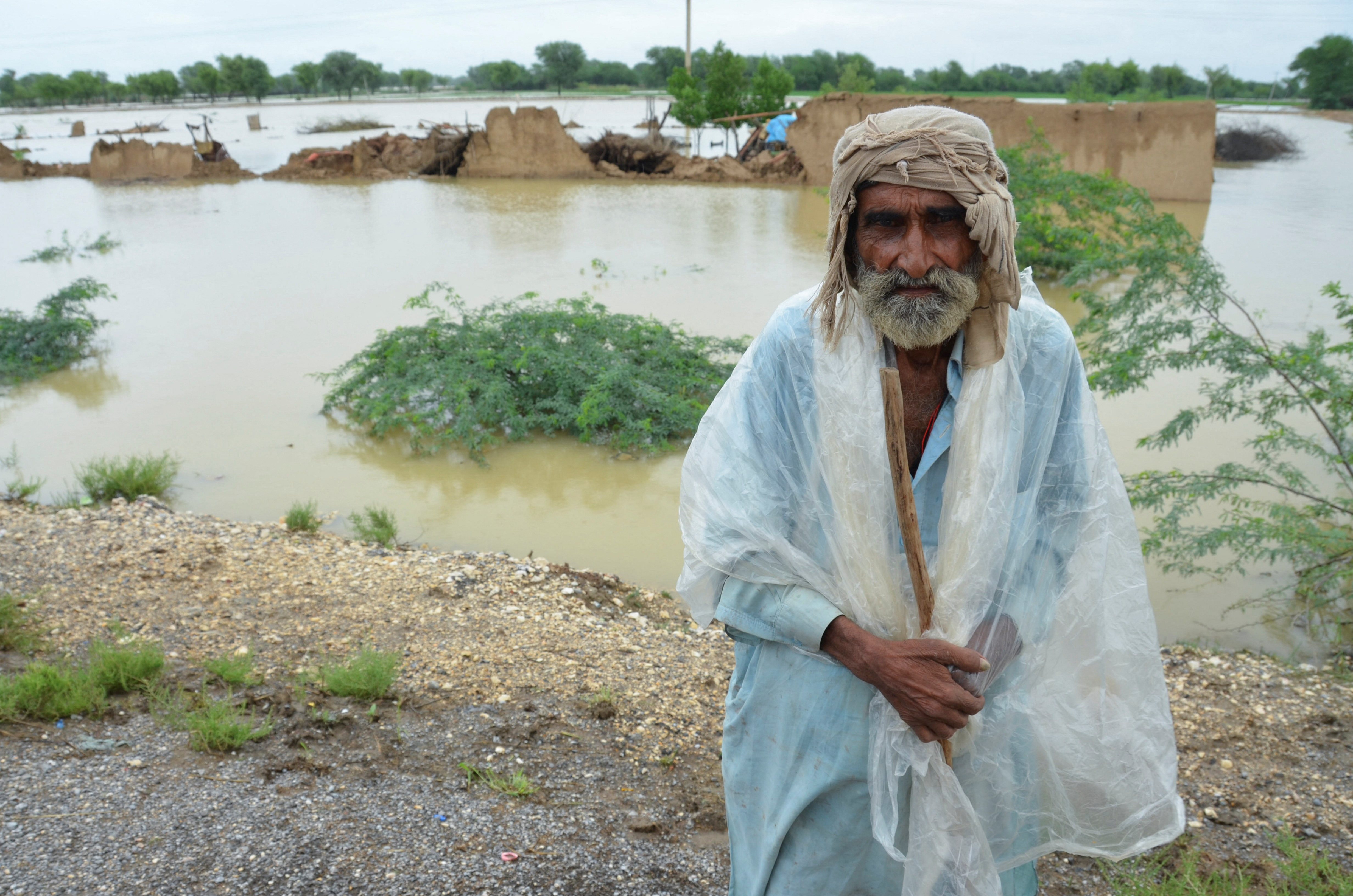 A flood victim