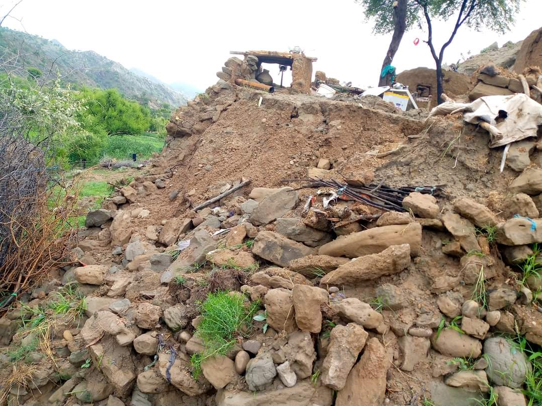 Shehzad’s house in Punjab province was destroyed by the flooding [Courtesy of Asif Shehzad]
