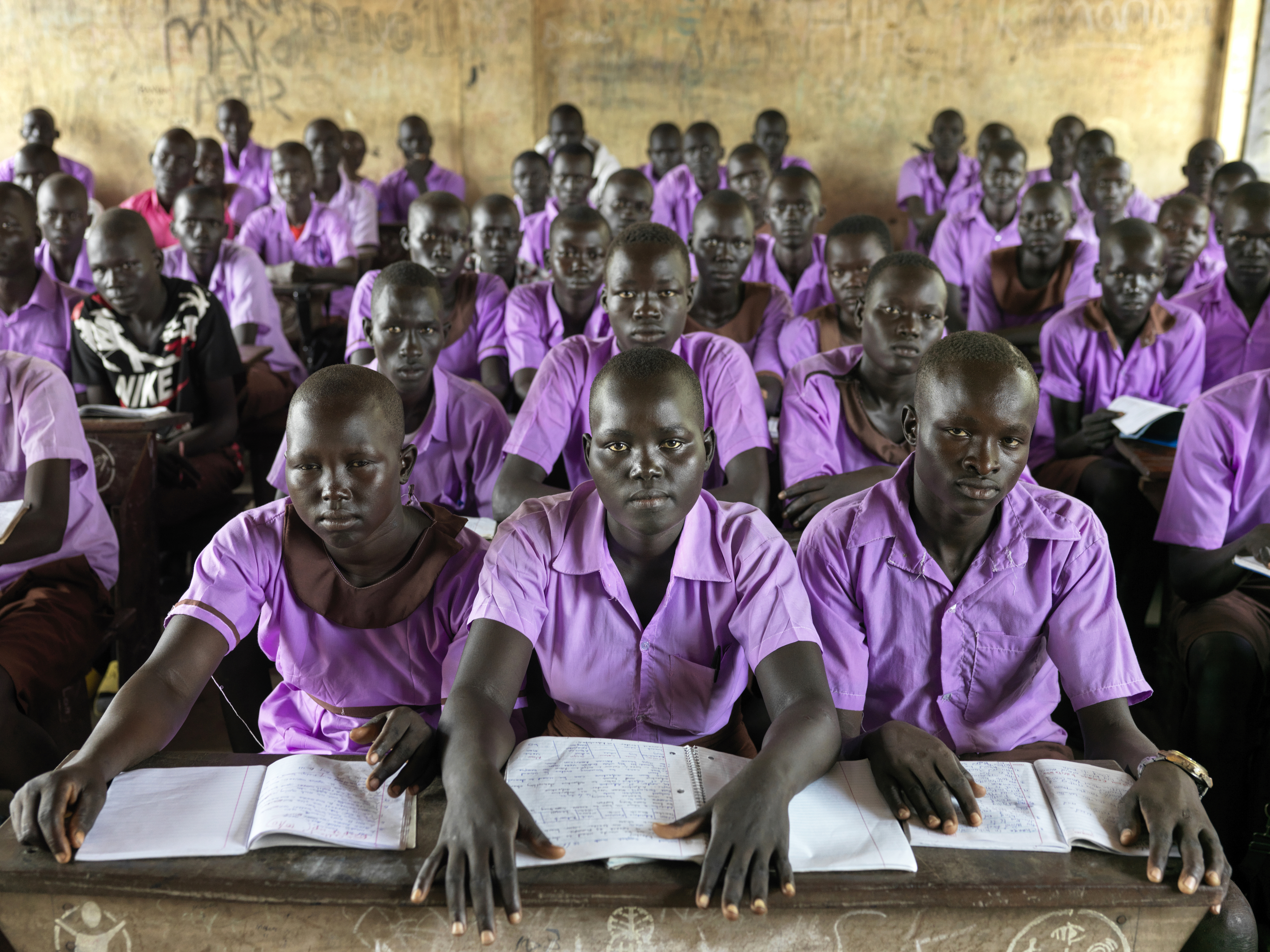 A photo of a classroom of students.