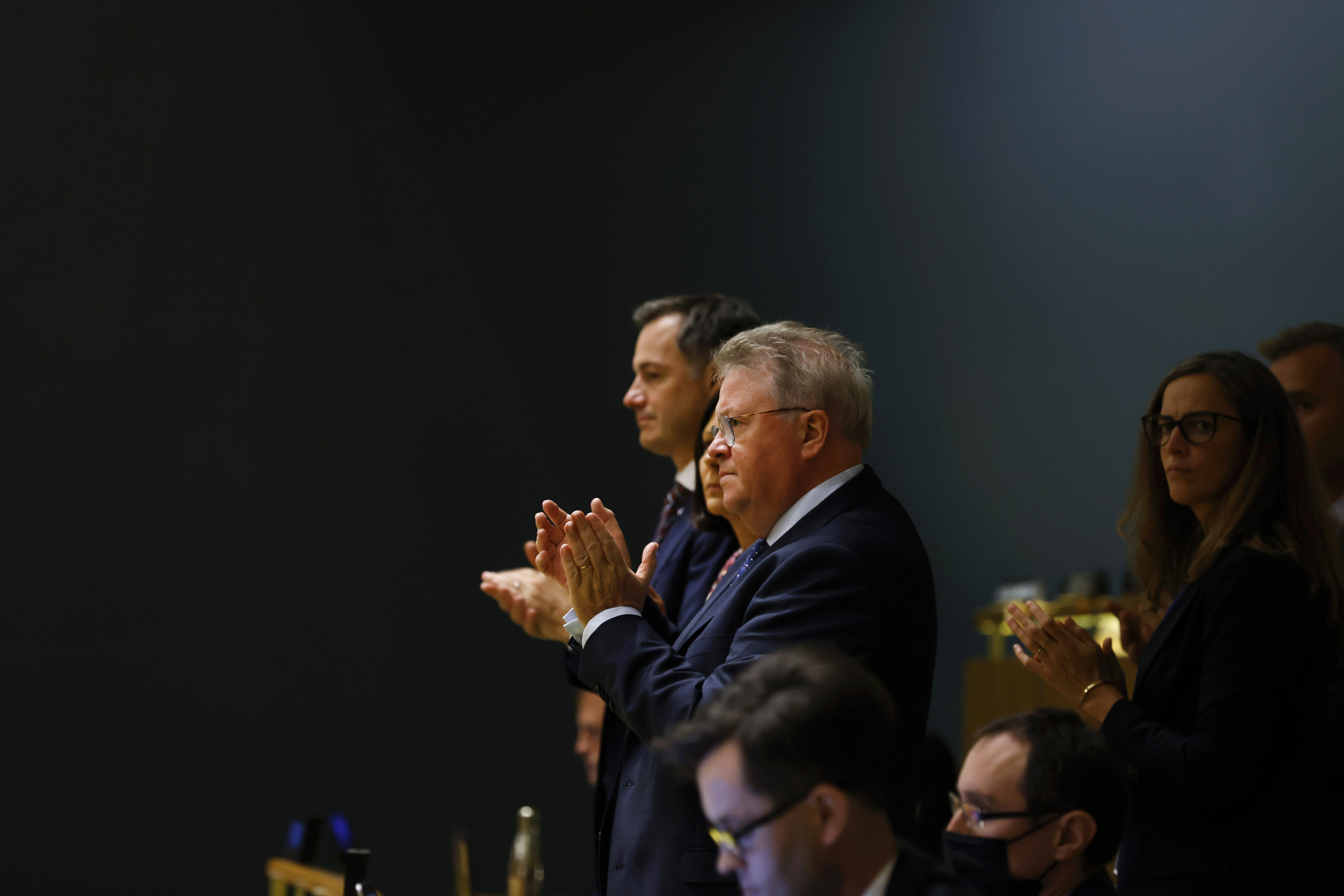 Several delegations gave Zelenskyy a standing ovation. The Russians remained seated but did not walk out