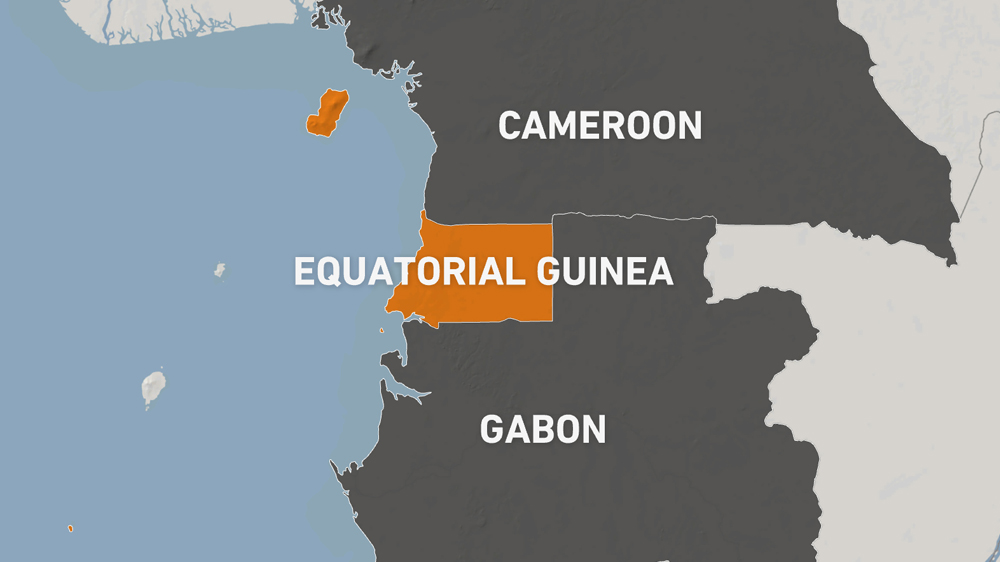 Map of Equatorial Guinea, Cameroon and Gabon