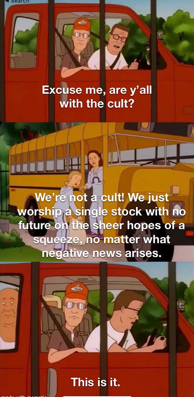 A meme found on Reddit’s WallStreetBets, where 12.5 million users communicate through humorous references to popular culture that drive day traders to buy stock of certain companies [Al Jazeera]