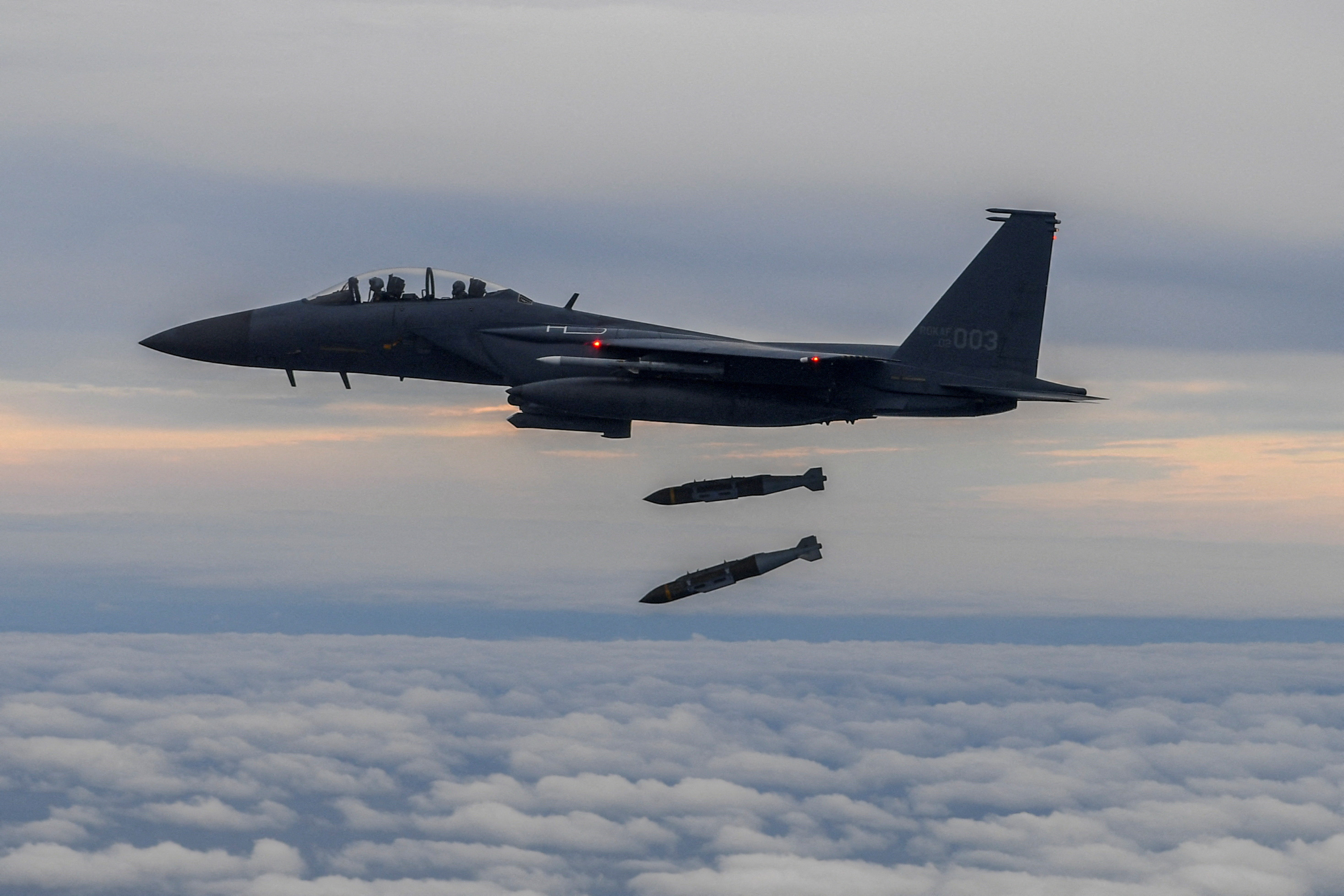 South Korea and the US also carried out bombing drills hours after the North Korean launch