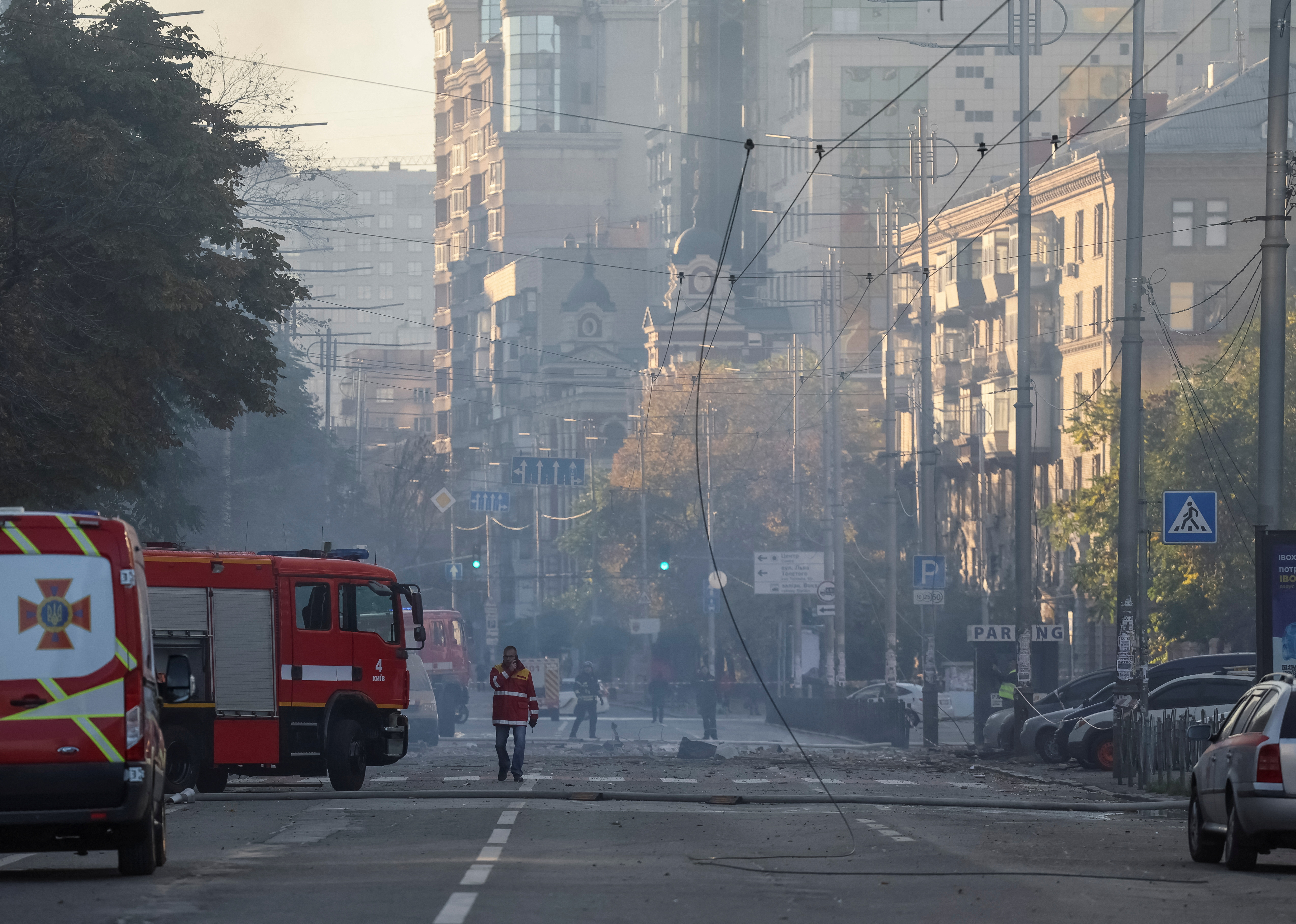 Kyiv was hit by a number of explosions on Monday, which local officials said were carried out by drones