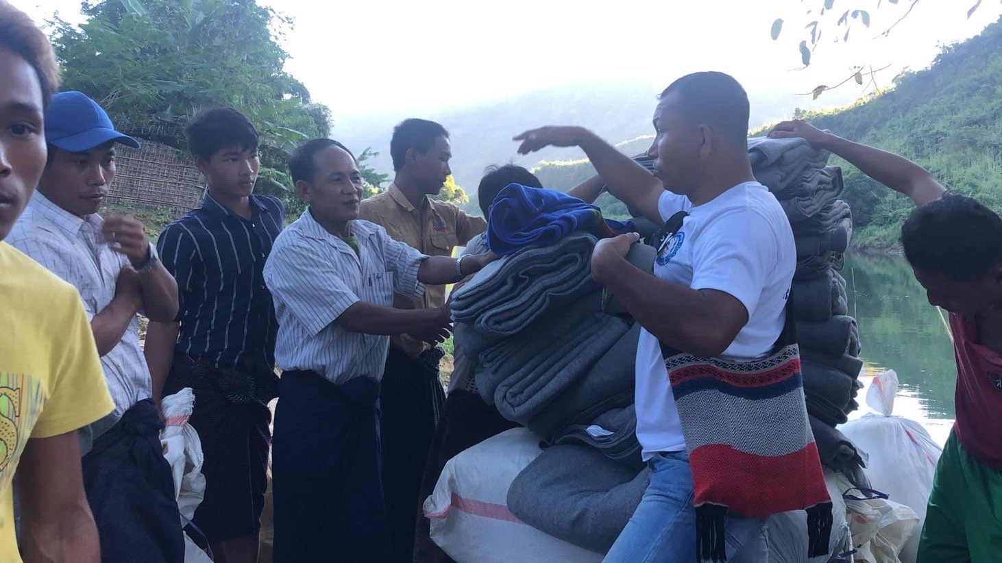 Ann Thar Gyi says he was shot at by military soldiers at a checkpoint as he was on his way to deliver aid [Supplied]