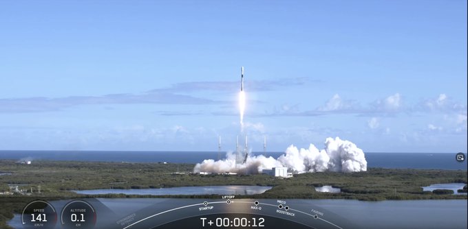 FILE - A dashboard at Cape Canaveral in Florida, USA, shows the liftoff of a rocket carrying South Africa's first homemade nanosatellites on January 13, 2022. (Cape Peninsula University of Technology/Twitter)