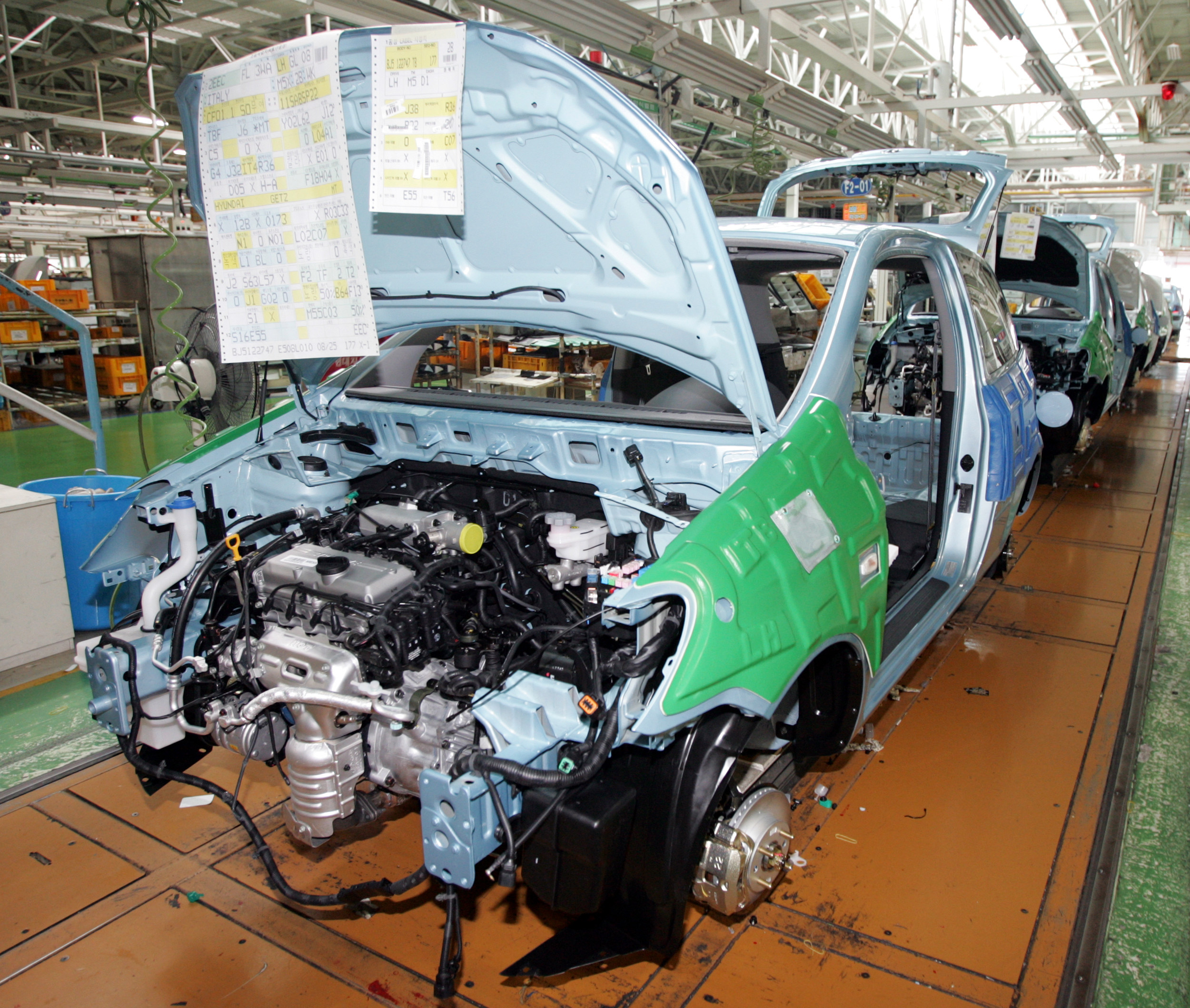 A Hyundai Motor assembly line at its main factory in Ulsan, South Korea.