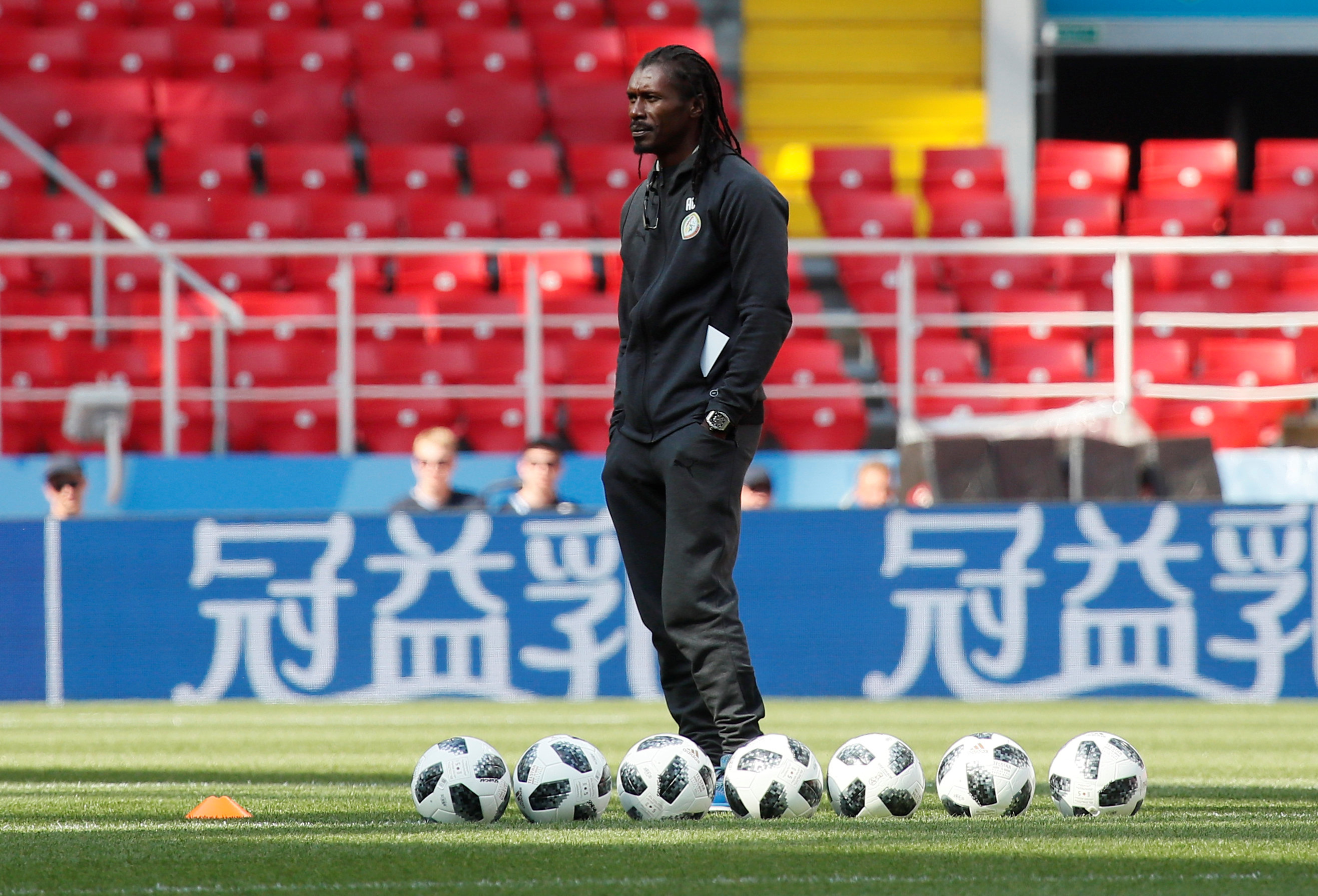 Senegal coach Aliou Cisse during training at Spartak Stadium, Moscow, Russia - June 18, 2018.
