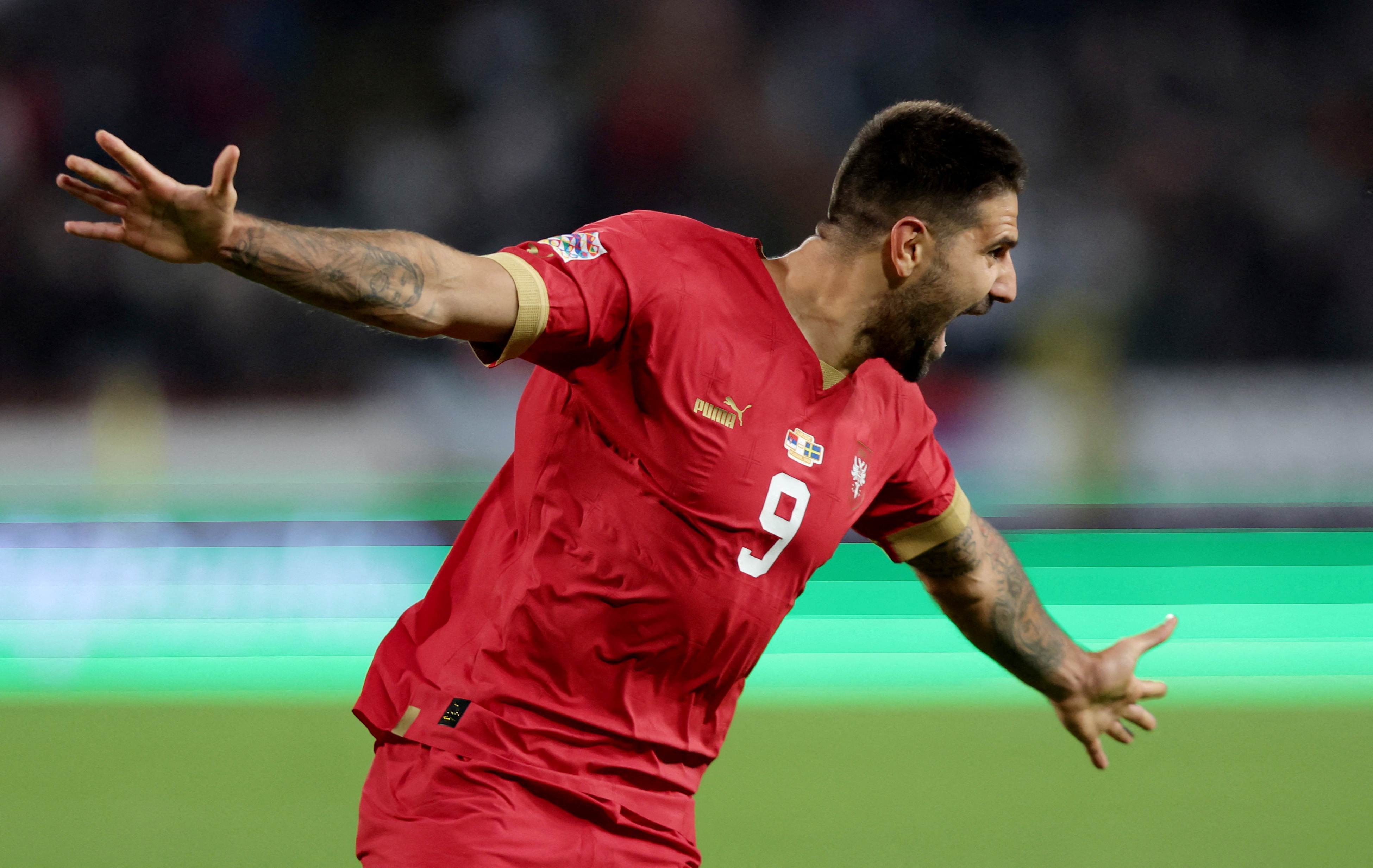 Aleksandar Mitrovic scored more goals than Cristiano Ronaldo in World Cup qualification REUTERS/Marko Djurica/File Photo