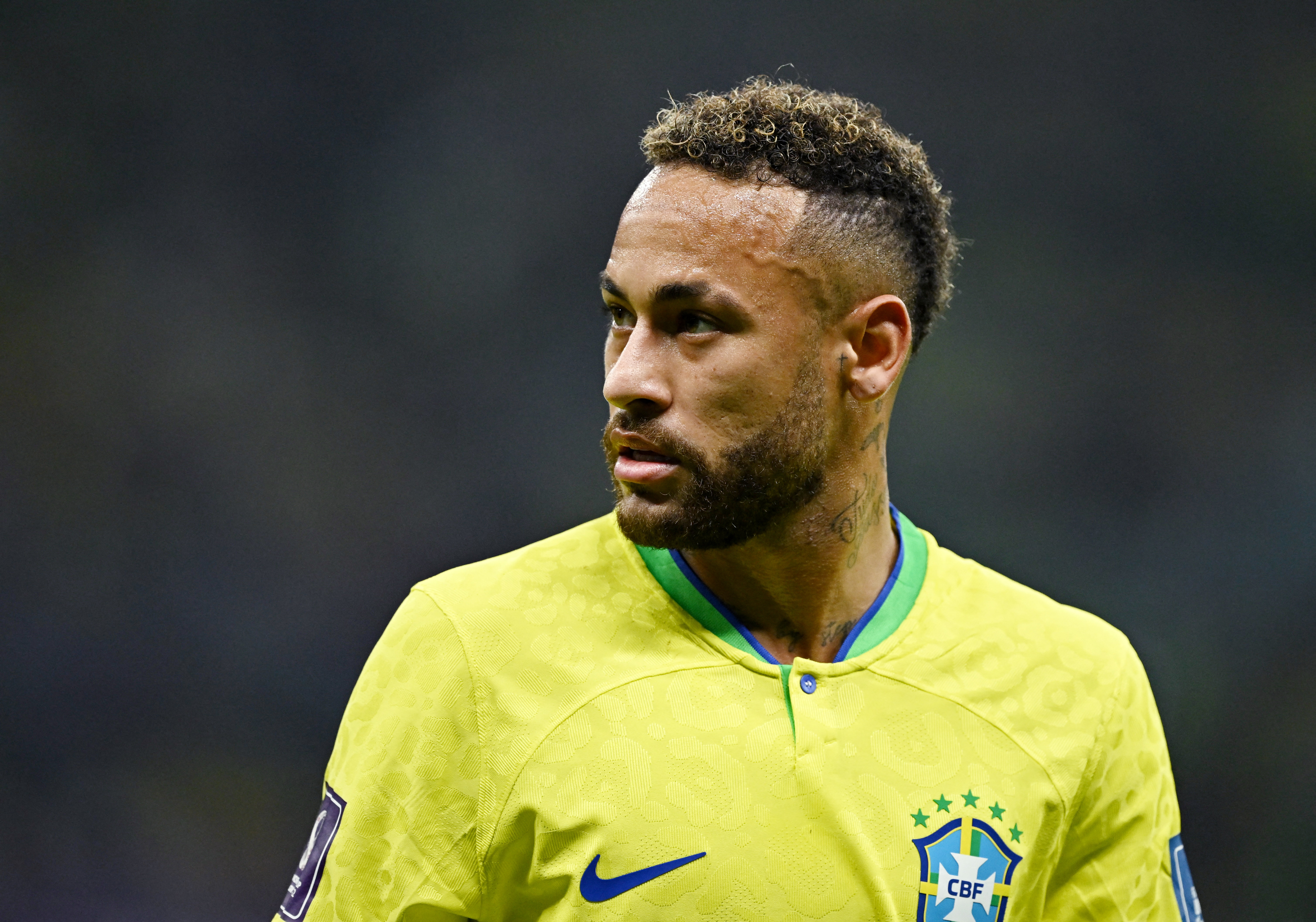 Brazil’s Neymar at Lusail Stadium in Qatar on November 24, 2022