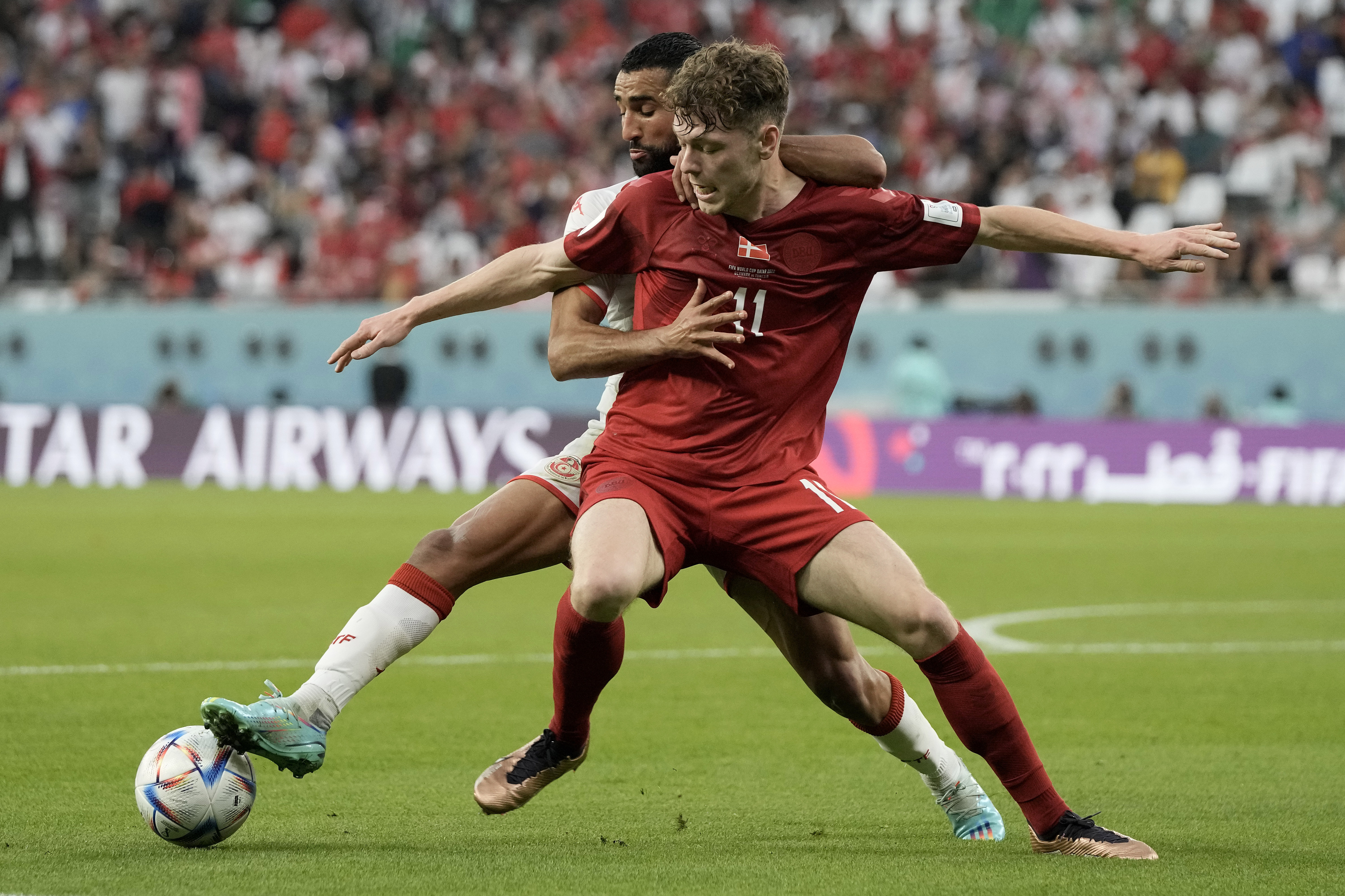 WCup Denmark Tunisia Soccer