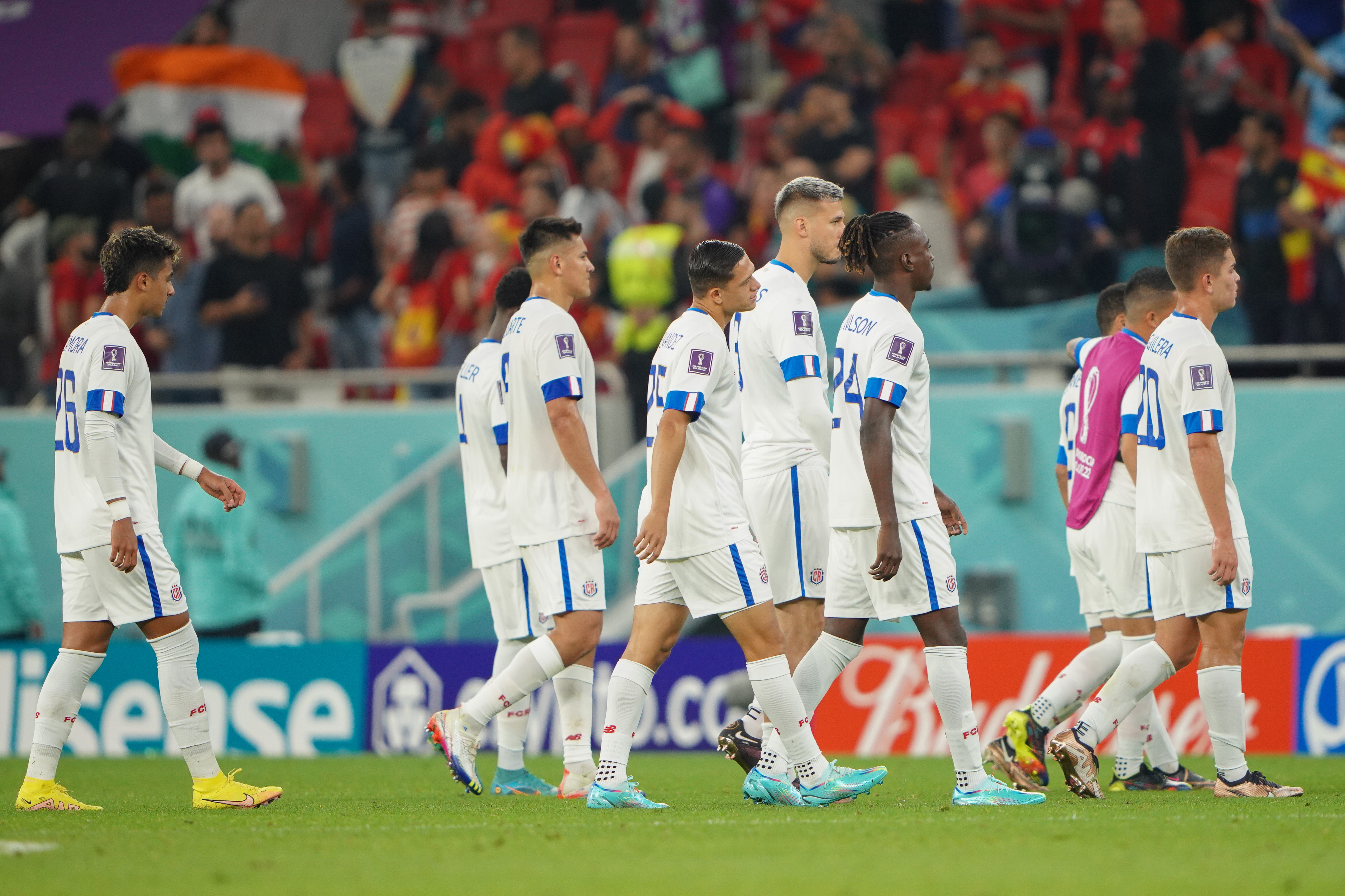 The Costa Rican team at Al Thumama Stadium in Doha, Qatar on November 23, 2022