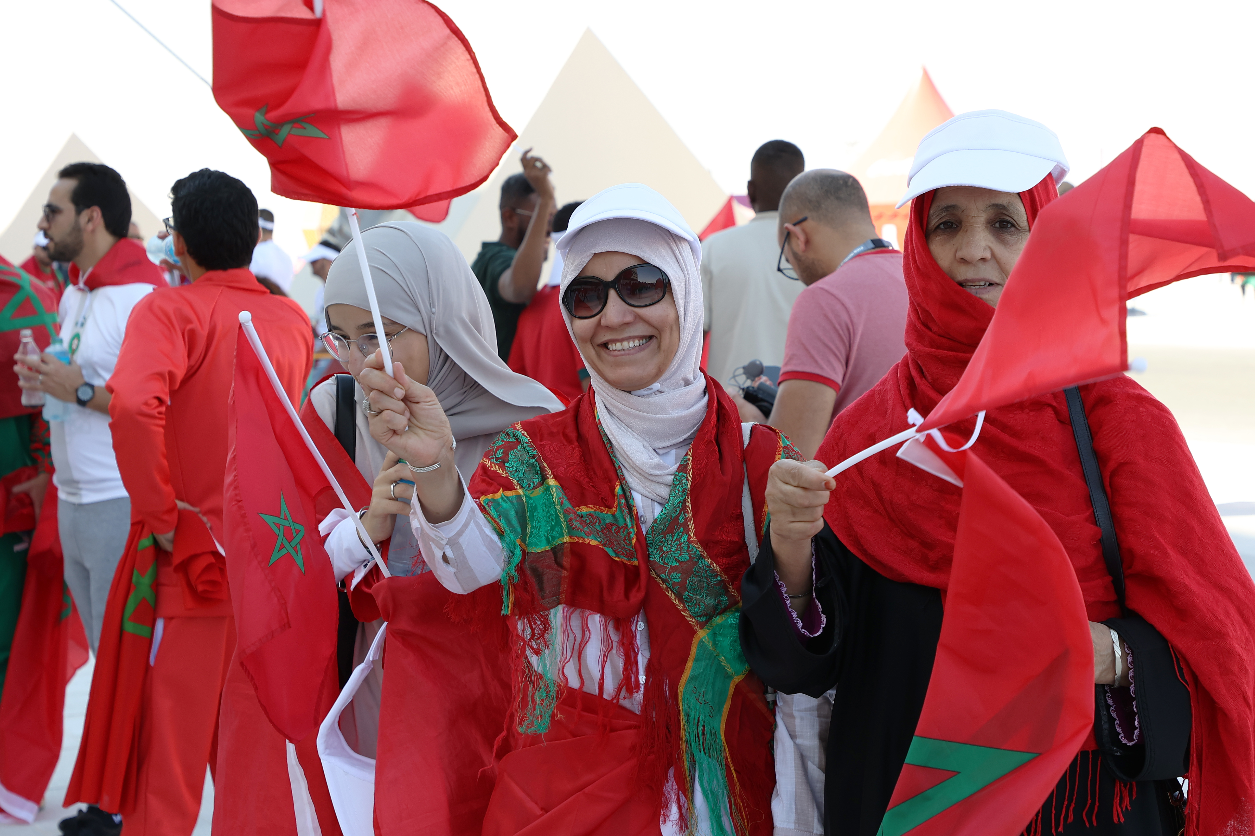 Moroccan fans at Al Bayt stadium ahead of Morocco vs Croatia, November 23, 2022