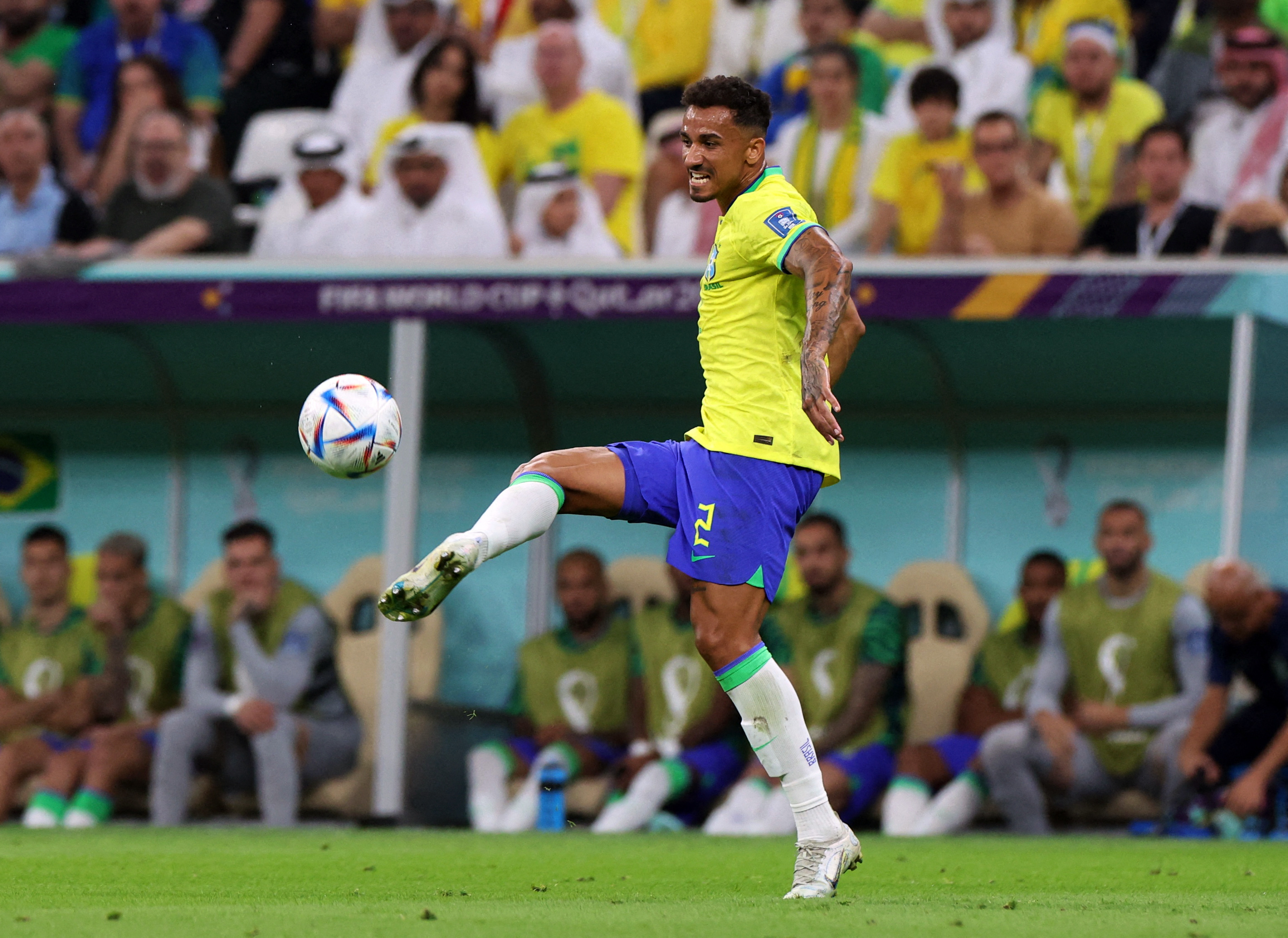 Danilo suffered an almost identical injury to Neymar against Serbia