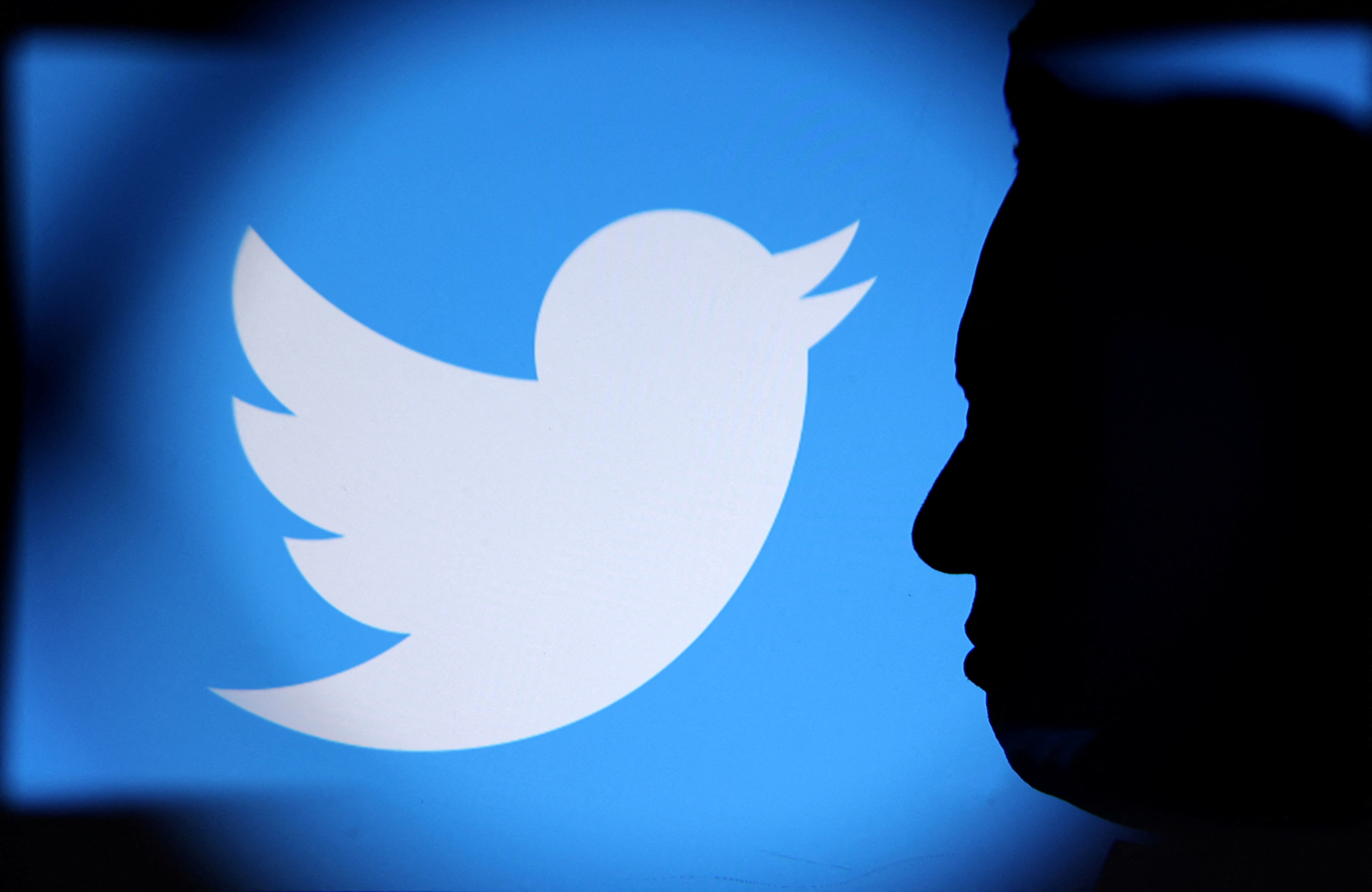 Elon Musk photo and Twitter logo