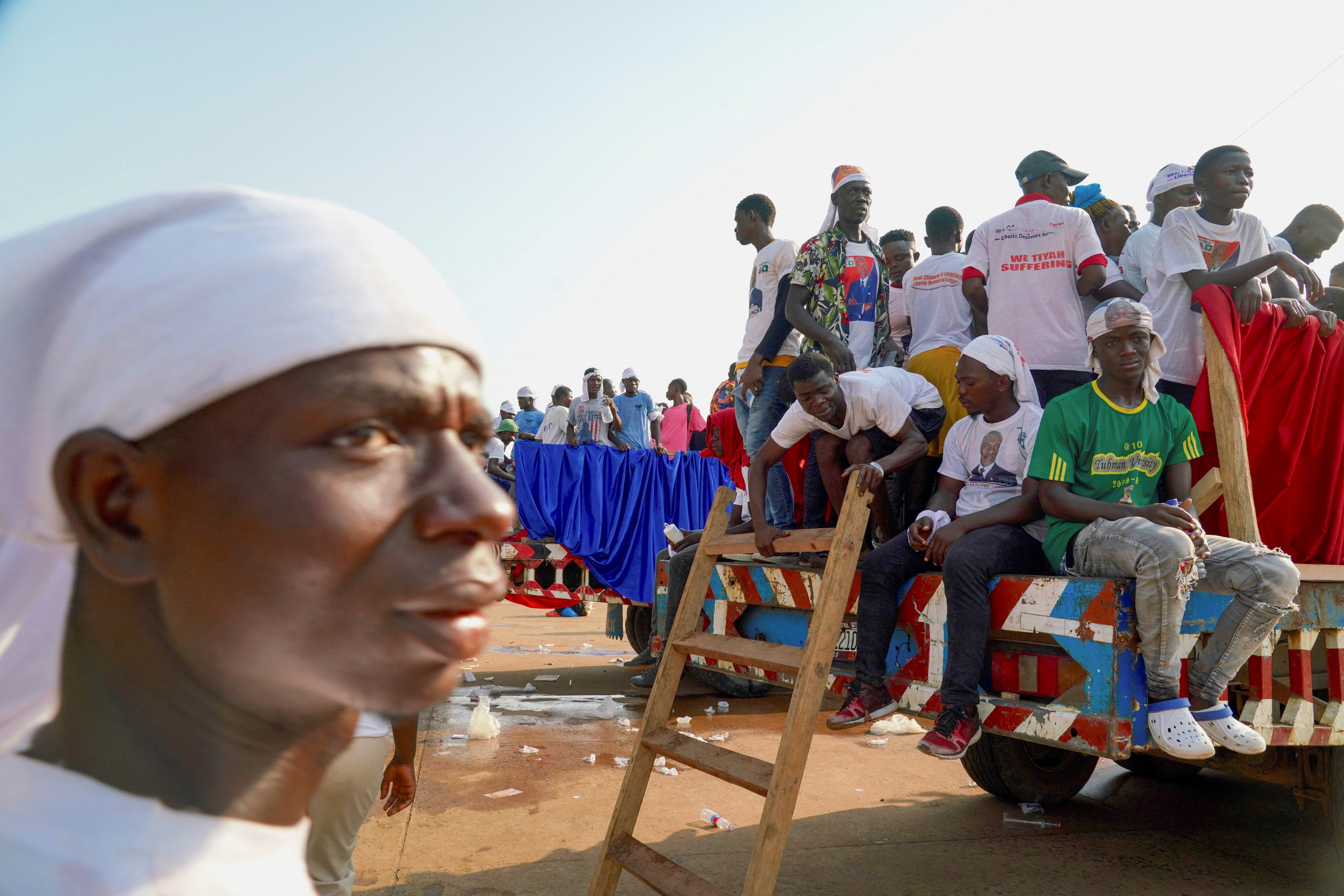 Liberians in protest over the ongoing economic hardship and President George Weah's prolonged absence