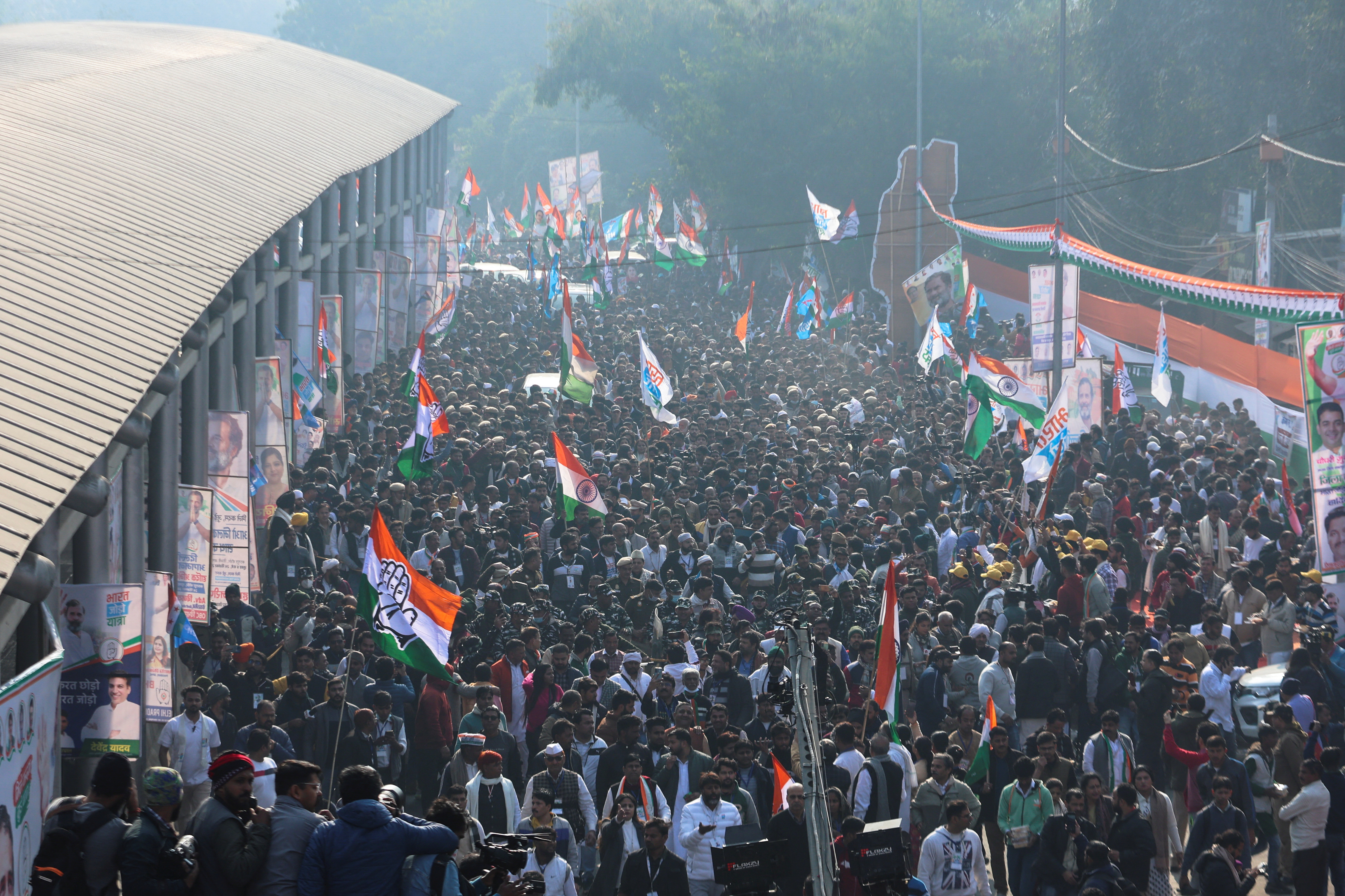 People take part in the Unite India march in New Delhi