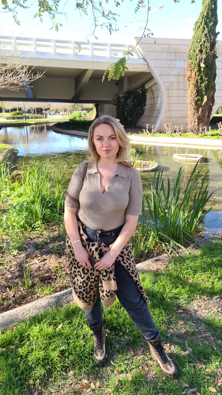 Galushko reached the US after a long journey that took her and her family from Poland, to Spain, to Mexico City, and then on to Tijuana, on the US-Mexico border [Courtesy Olena Galushko]