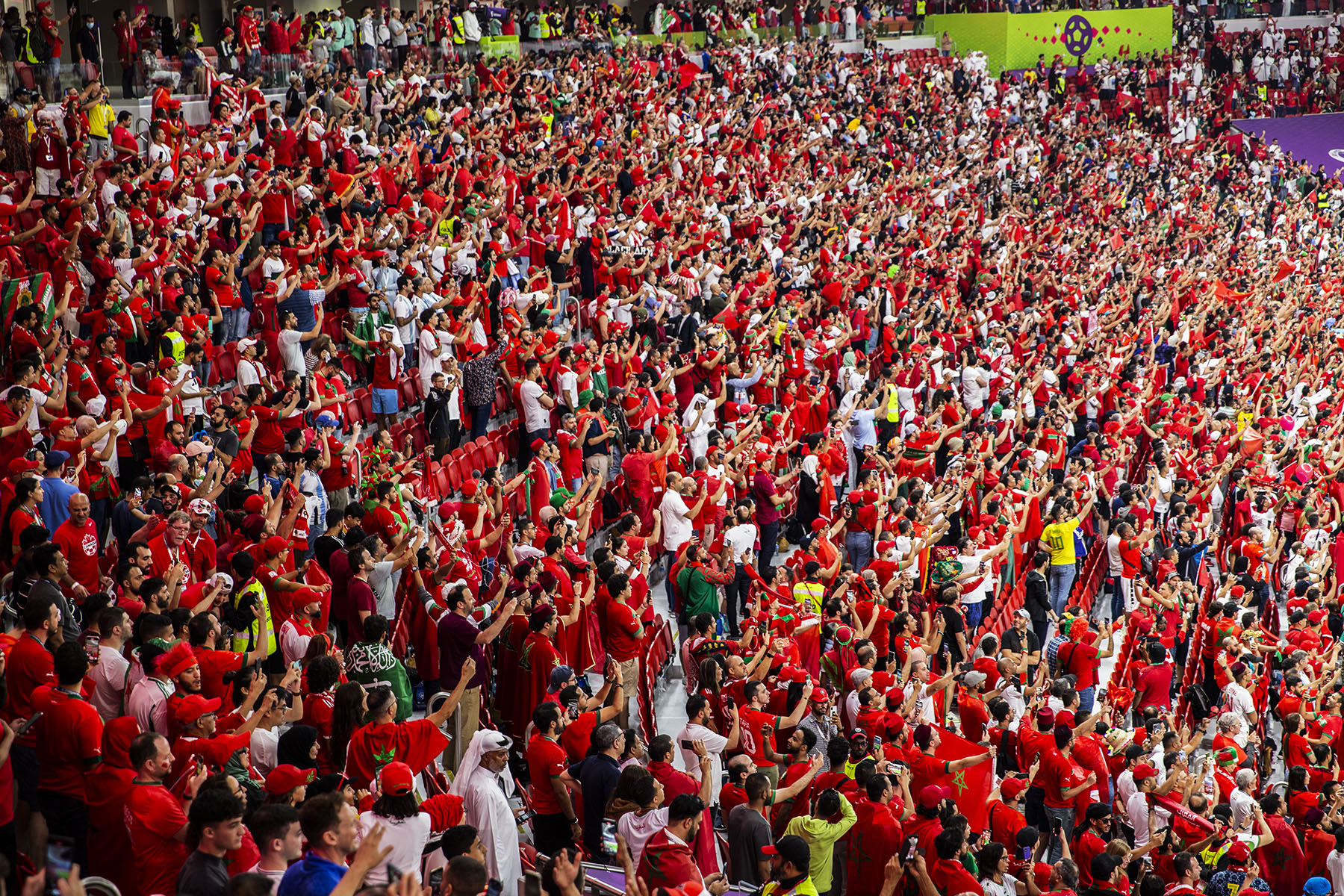 A sea of red inside Al Thumama Stadium for Morocco’s win over Canada