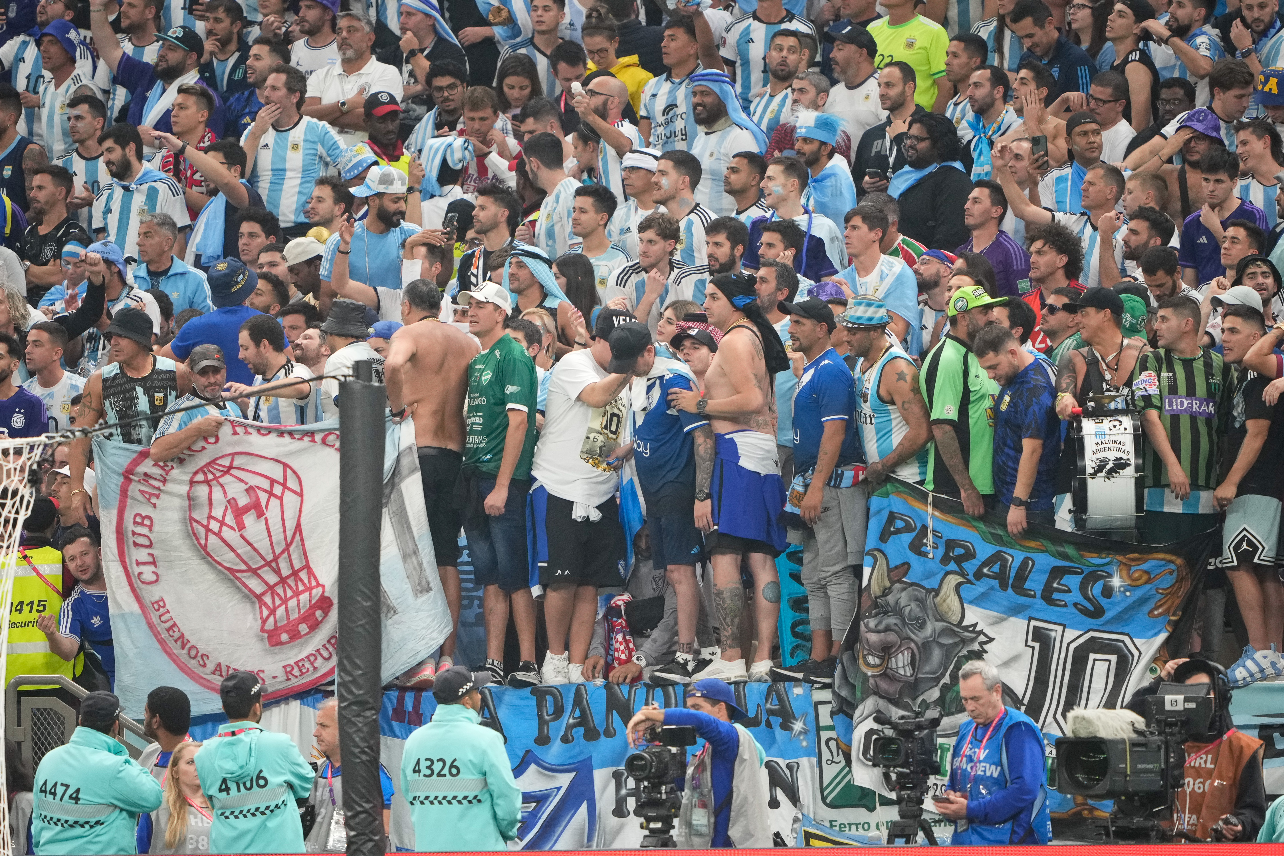 Argentina fans cheered on their team throughout the semifinal clash with Croatia