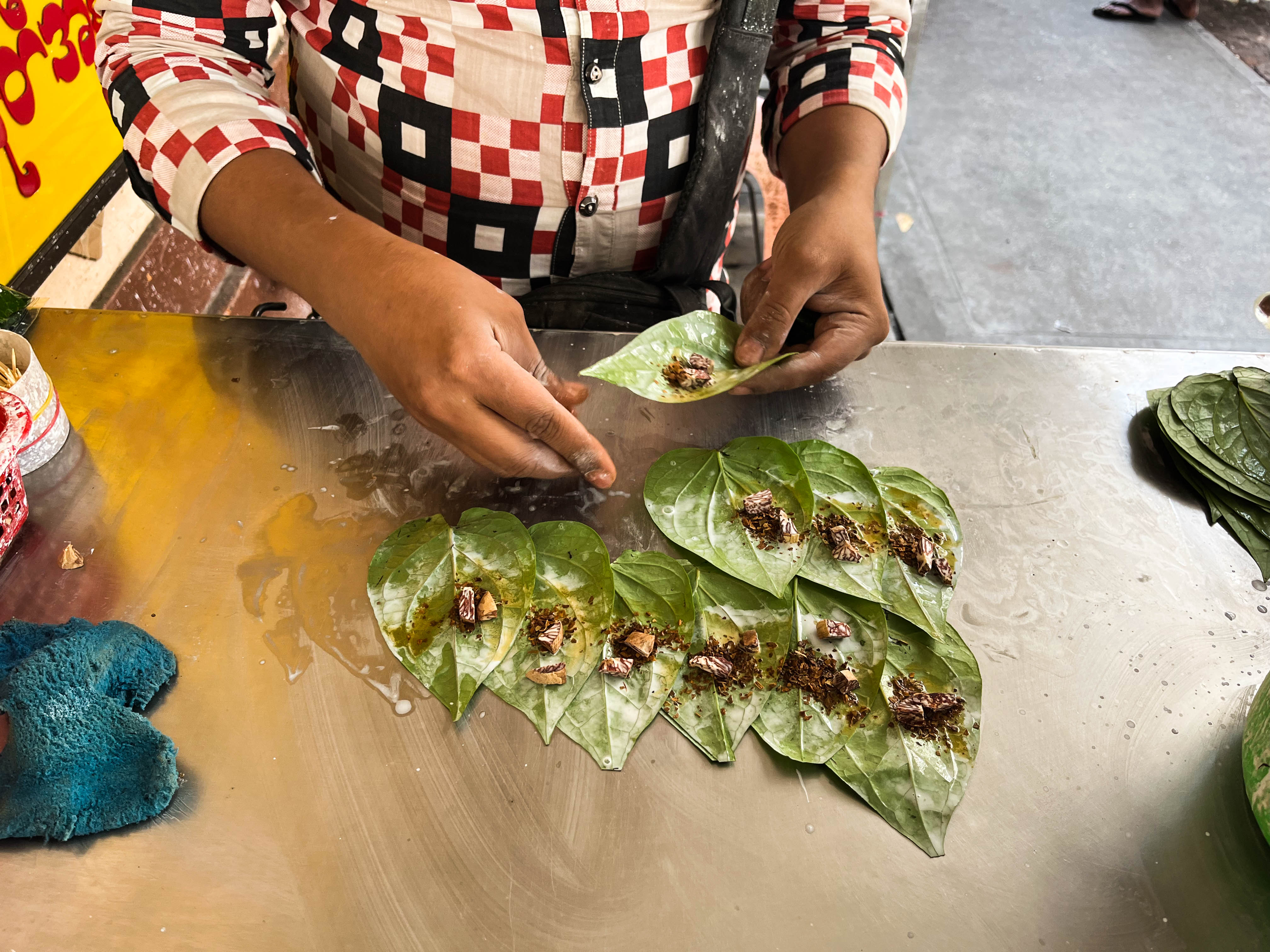 A betel vendor in downtown Yangon