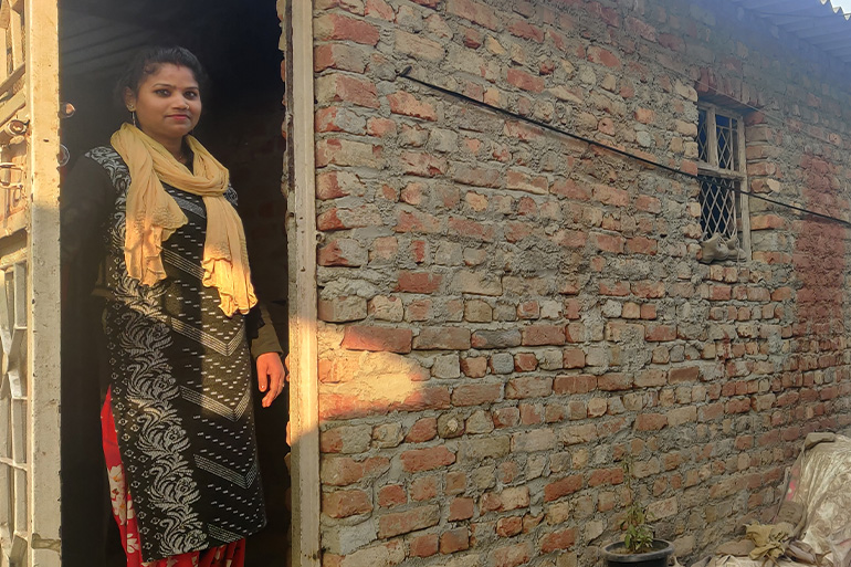 Although proud of the house they built in 2022 in Tughlakabad, a village in New Delhi, the Singh family feels pressure to pay off its loan after suffering a loss of income and rising cost of living