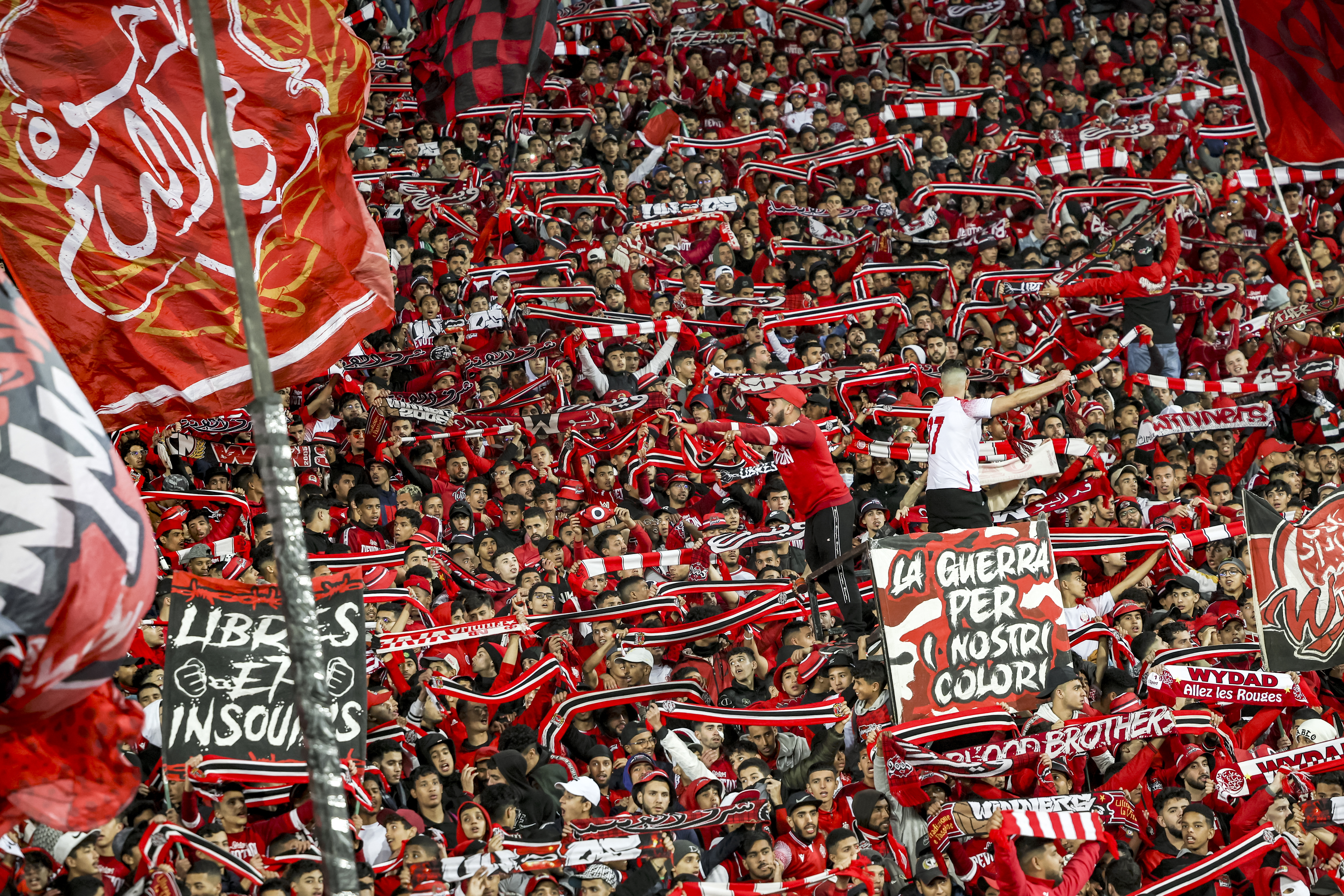 Wydad fans supporting their team