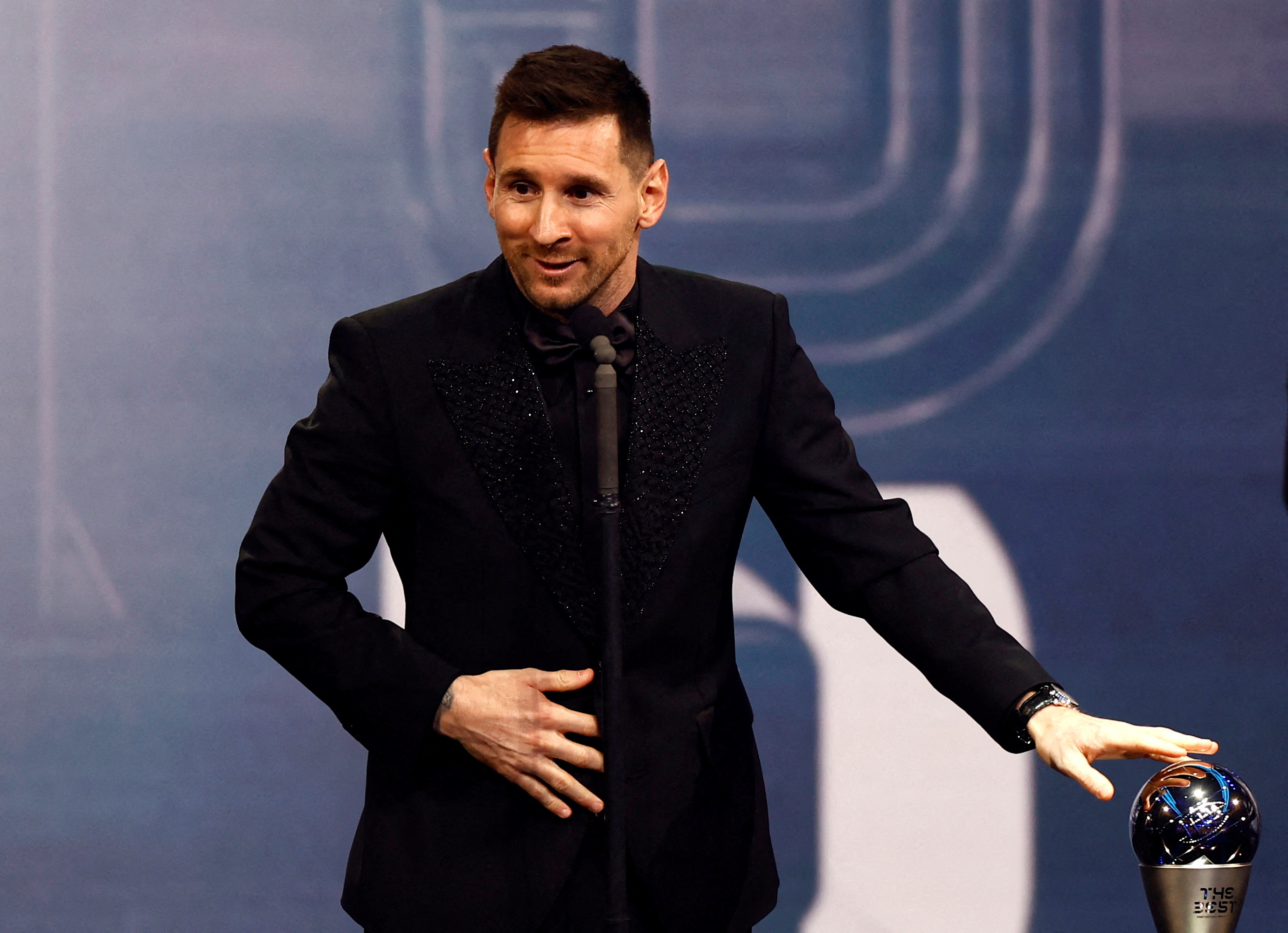 Paris St Germain's Lionel Messi winner of The Best FIFA Player award 2022 REUTERS/Sarah Meyssonnier TPX IMAGES OF THE DAY