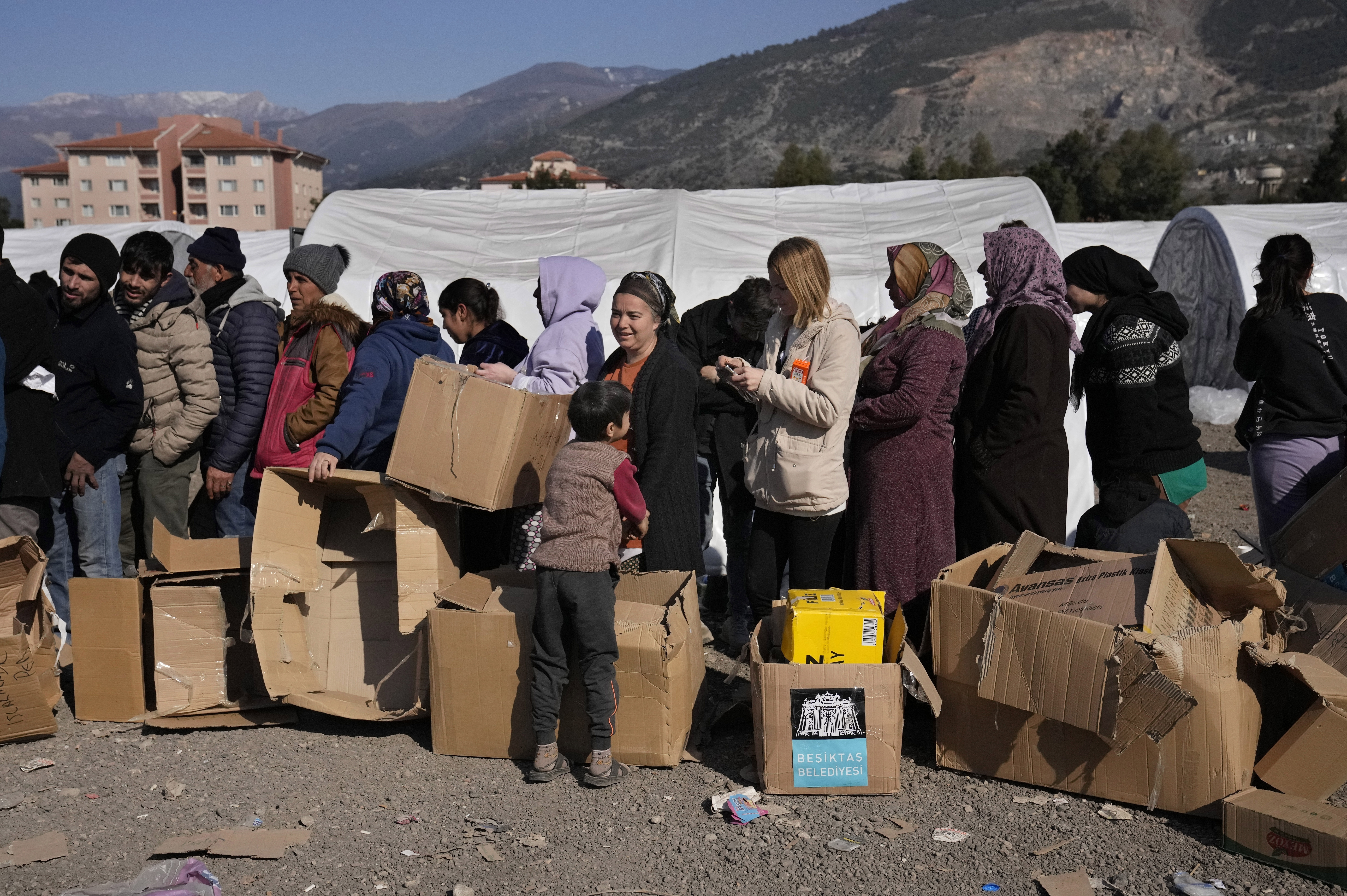 People who lost their houses in the devastating earthquake